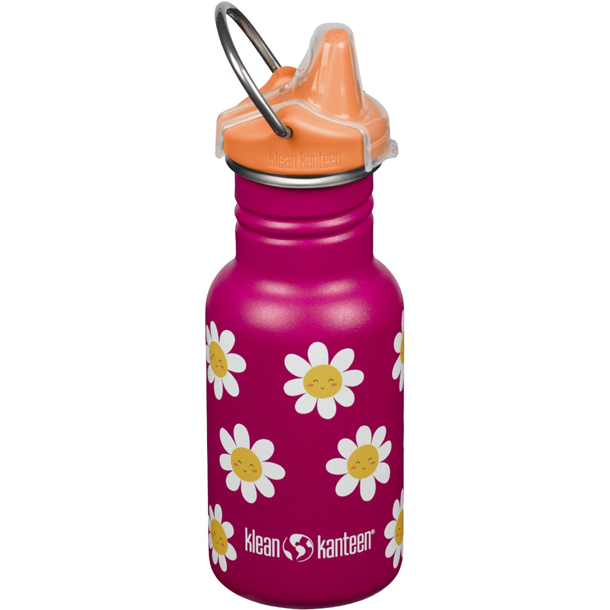 Klean Kanteen Kid Classic Narrow Sippy Børnekop Med Tud 355 Ml  Happy Flowers