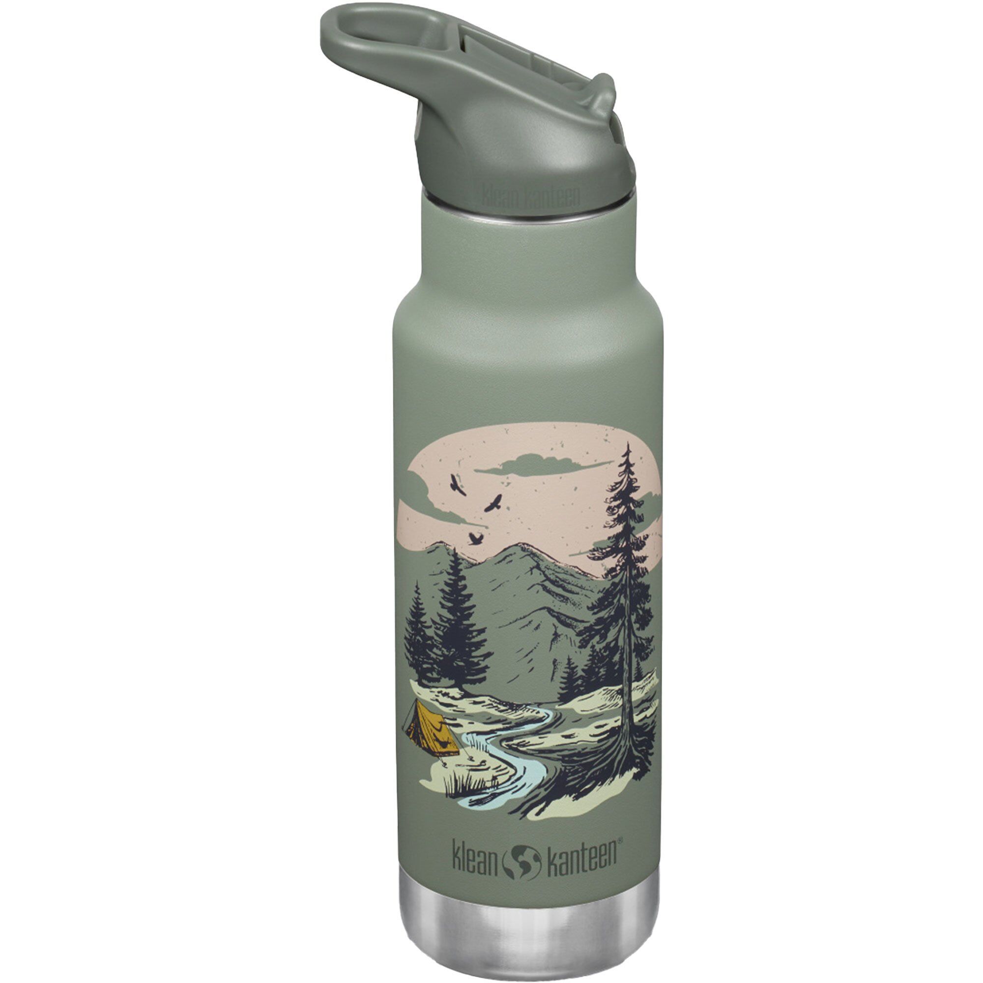 Klean Kanteen Kid Narrow Flip Sport Vandflaske 355 Ml  Mountain Scape