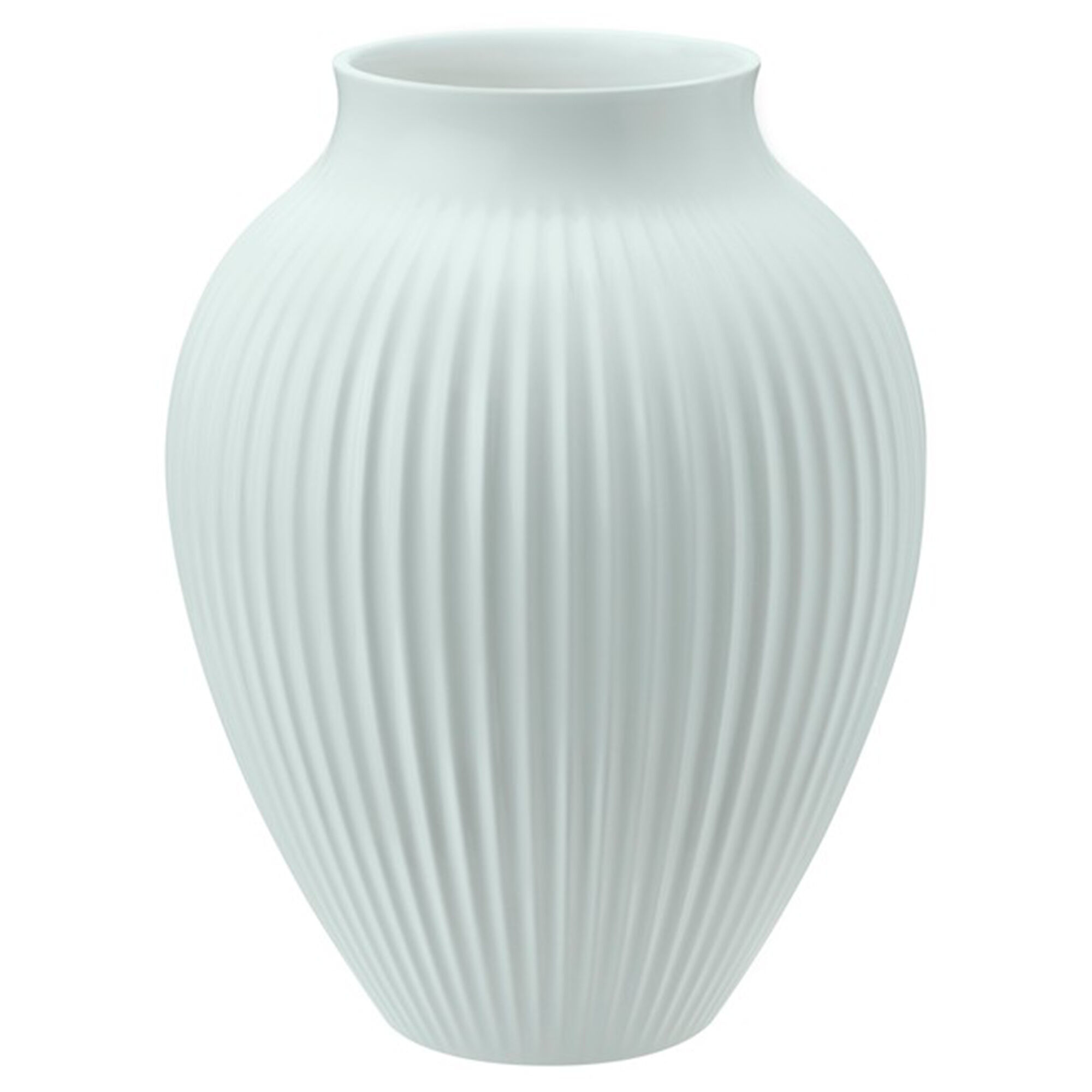 Knabstrup Ripple Vase 20 Cm  Mat Ice Blue