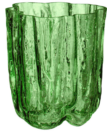 Kosta Boda Crackle Vase 121 Mm  Mørkegrøn