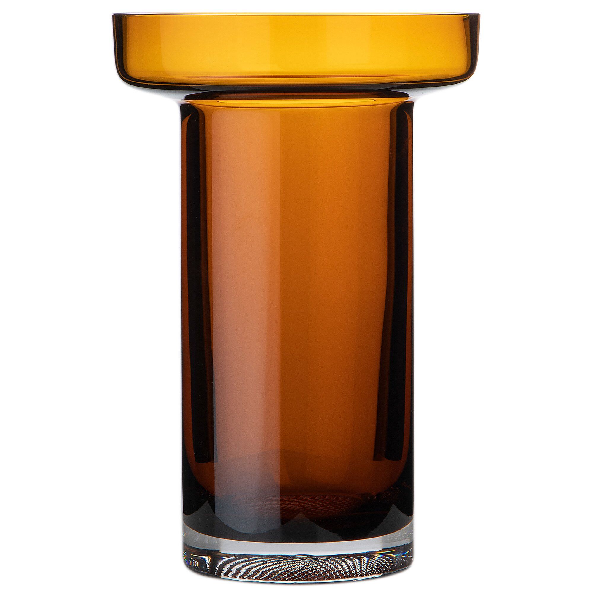 Kosta Boda Limelight Rose Vase 23 Cm  Amber