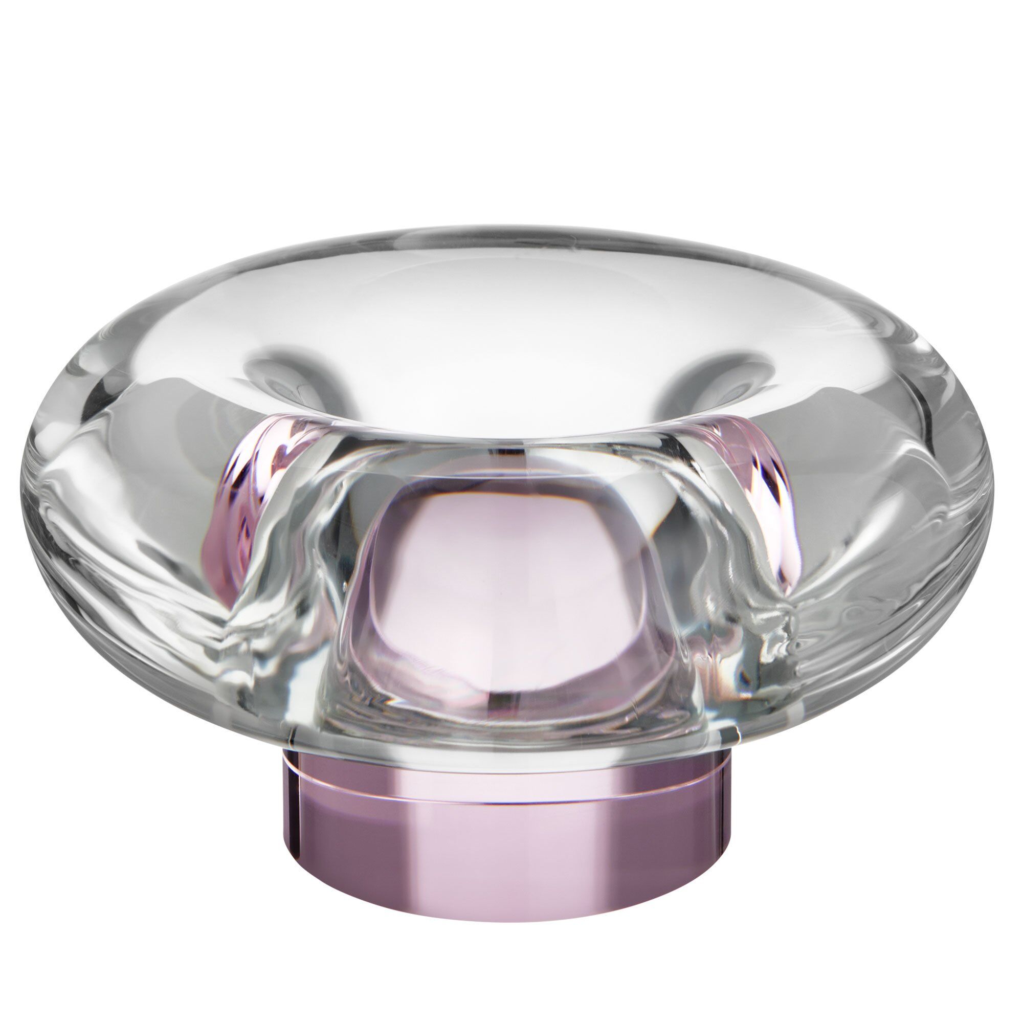 Kosta Boda Orion Fyrfadsstage 63 Mm  Rosa