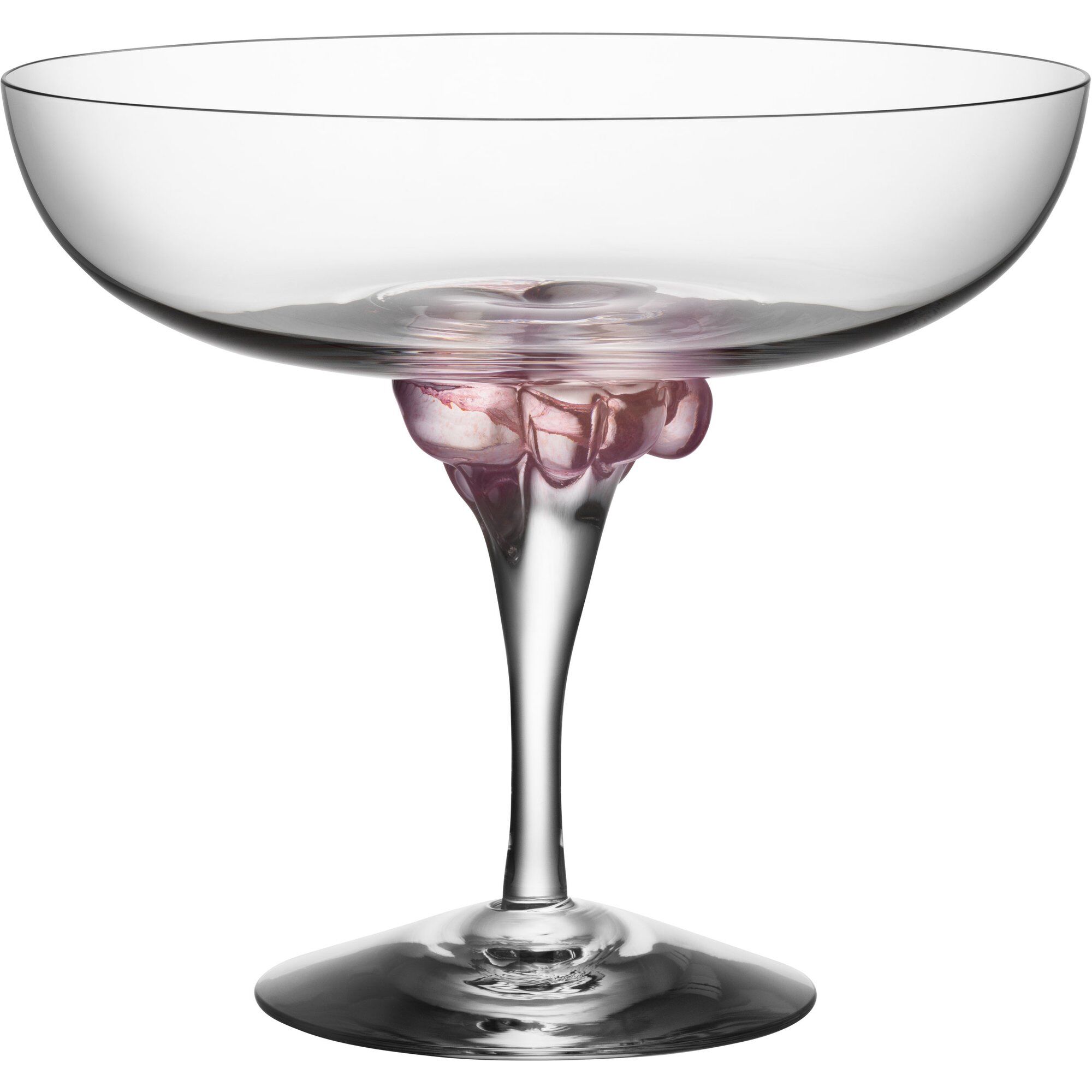 Kosta Boda Sugar Dandy Coupe Glas 32 Cl  Rosa