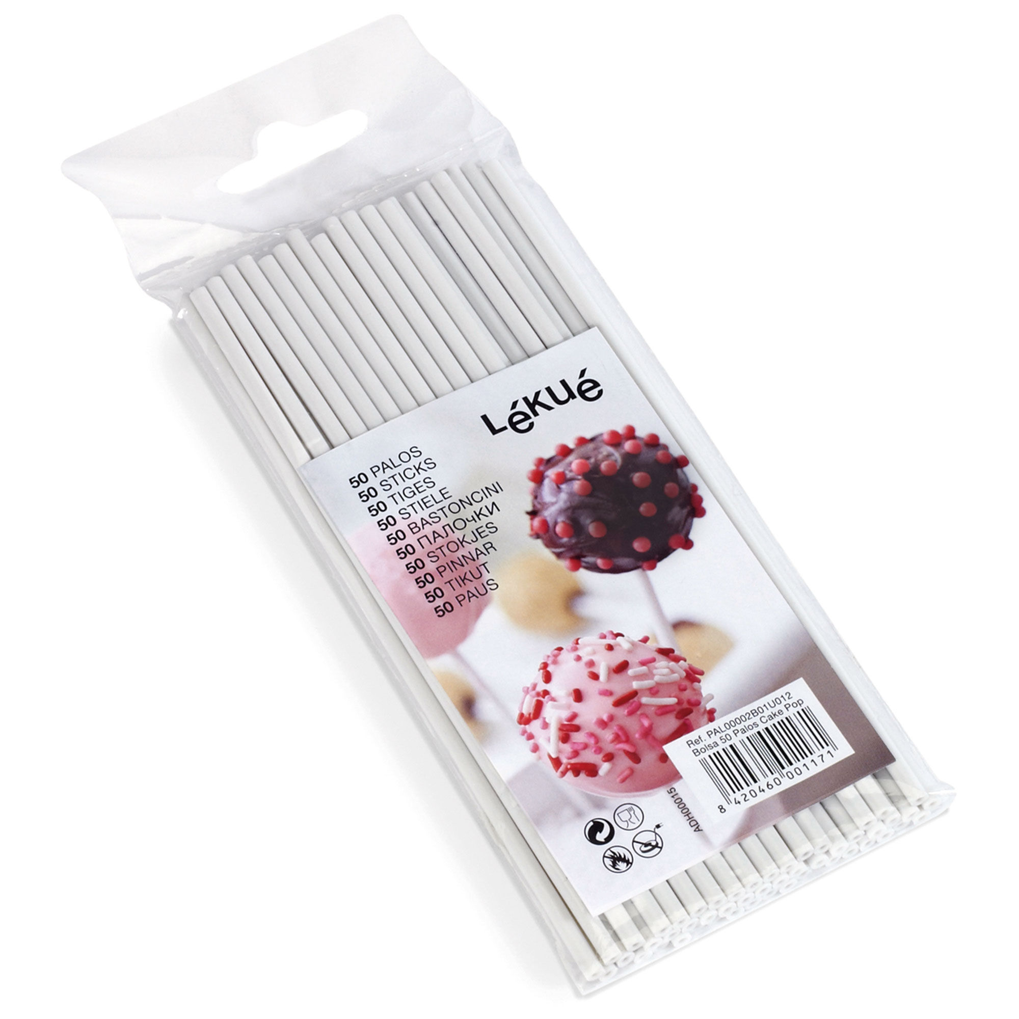 Lékué Cake Pops-pinde 50 Stk  Hvid