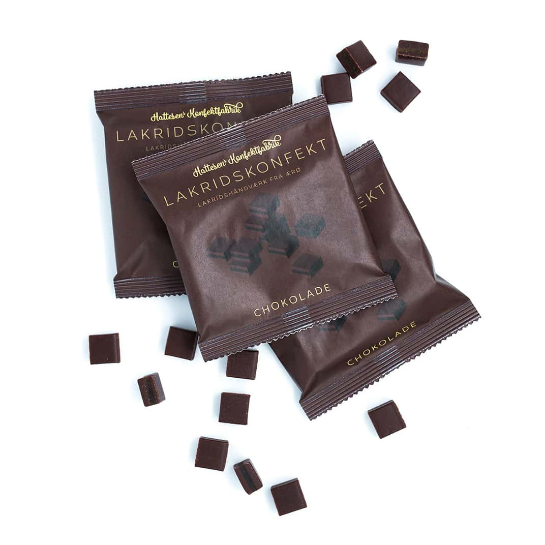 Lakridskonfekt Med Chokolade Fra Hattesens Konfektfabrik
