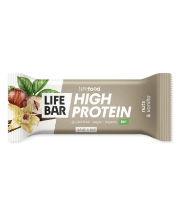 Lifebar Proteinbar Nødder Vanilje  øko Og Glutenfri