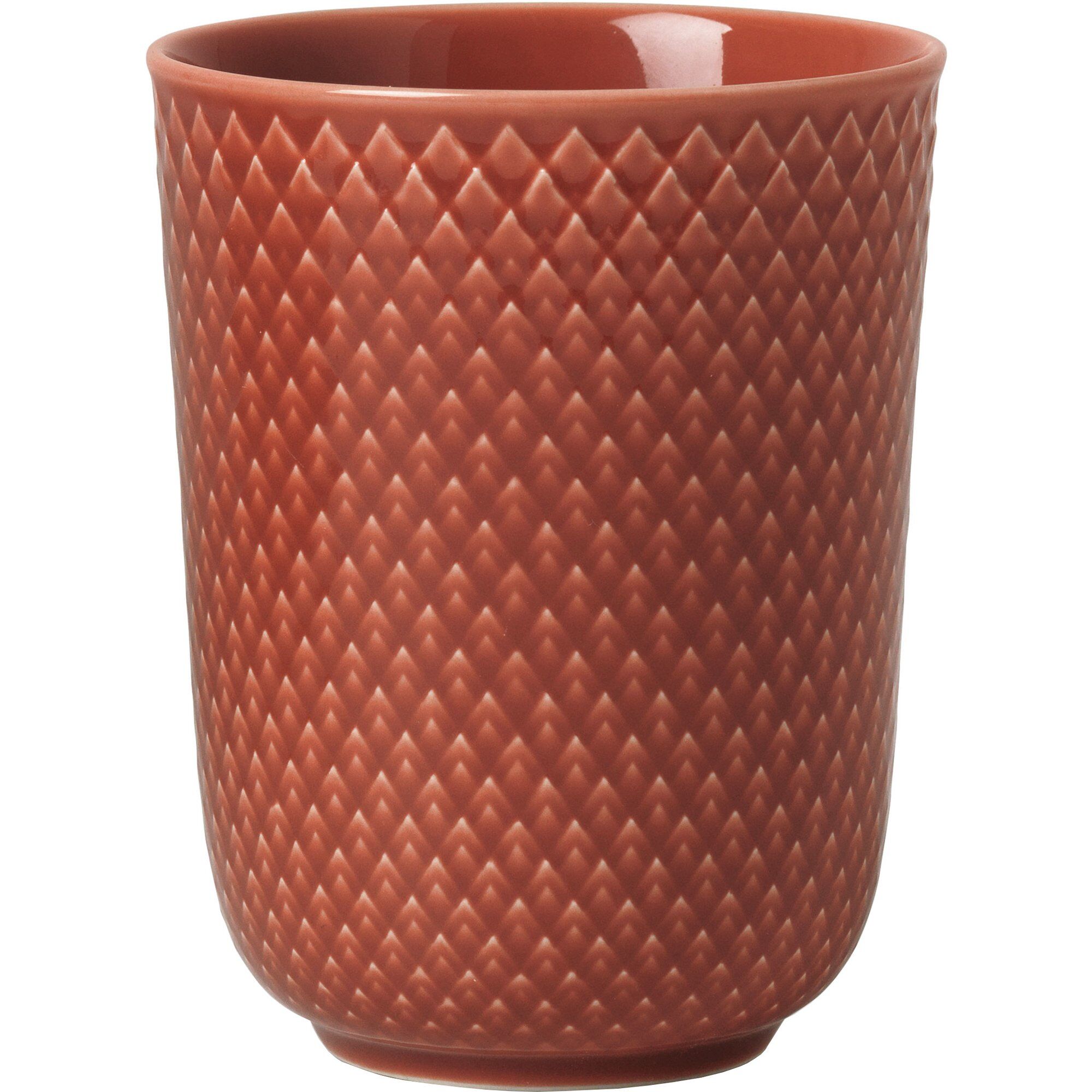 Lyngby Porcelæn Rhombe Krus 33 Cl Terracotta