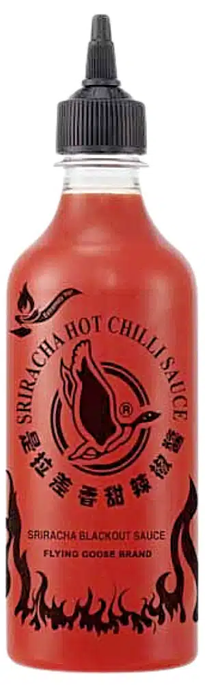Madspildsvare: Flying Goose Sriracha Blackout Chili Sauce 455 Ml
