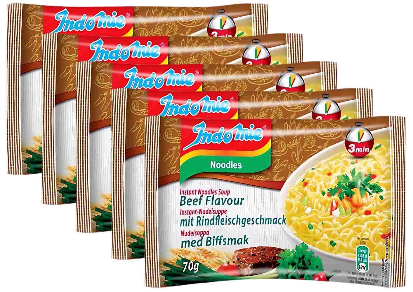 Madspildsvare: Indomie Nudler Okse 5x70