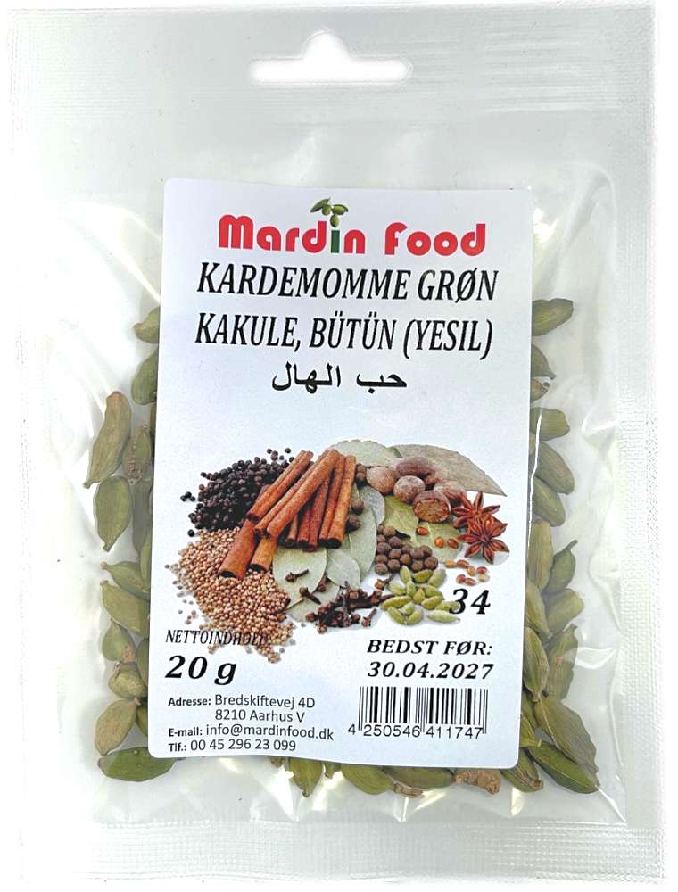 Mardin Food Grøn Kardemomme  Hele 20