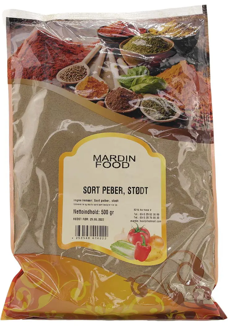 Mardin Food Sort Peber  Stødt 500