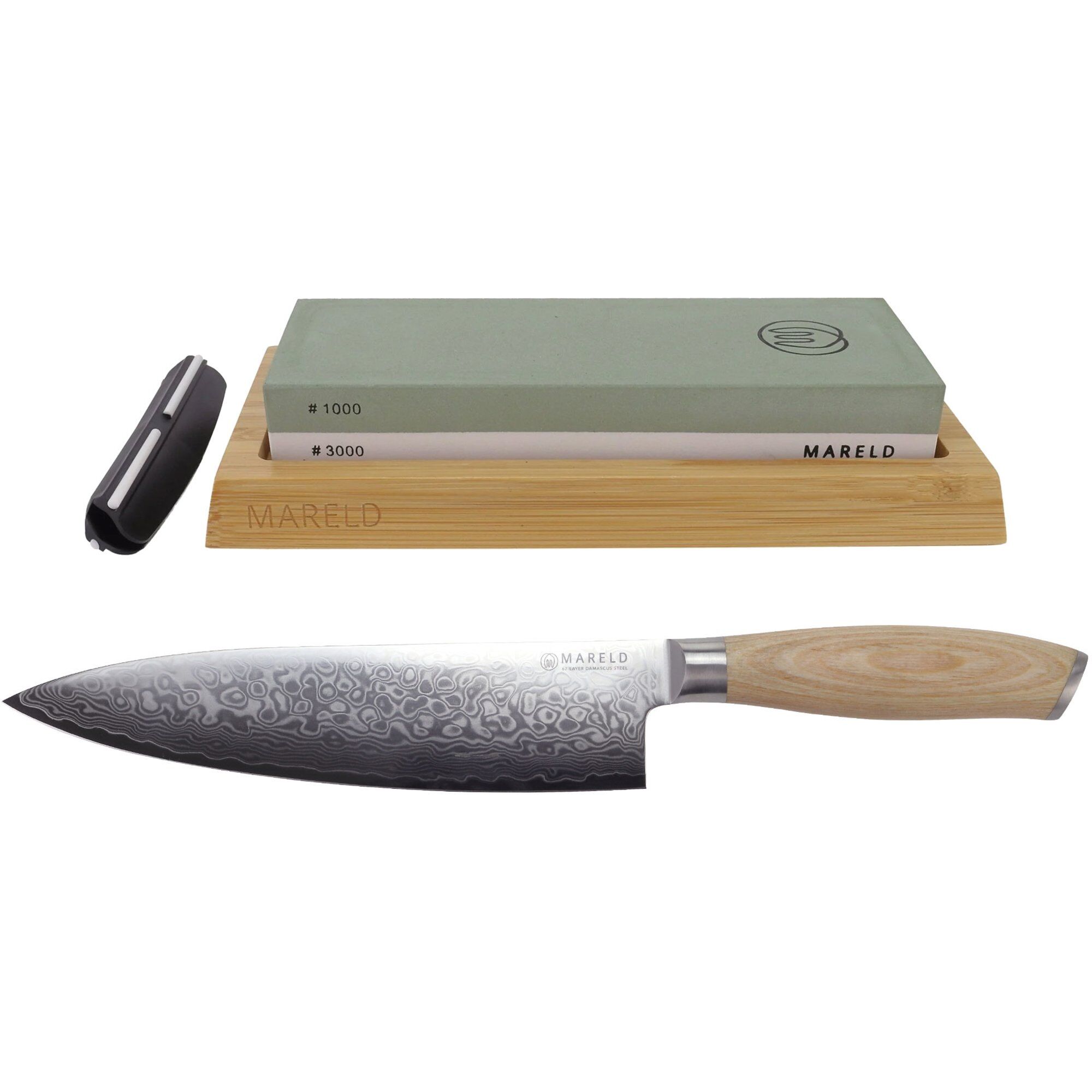 Mareld Japansk Kokkekniv   Slibesten Startkit