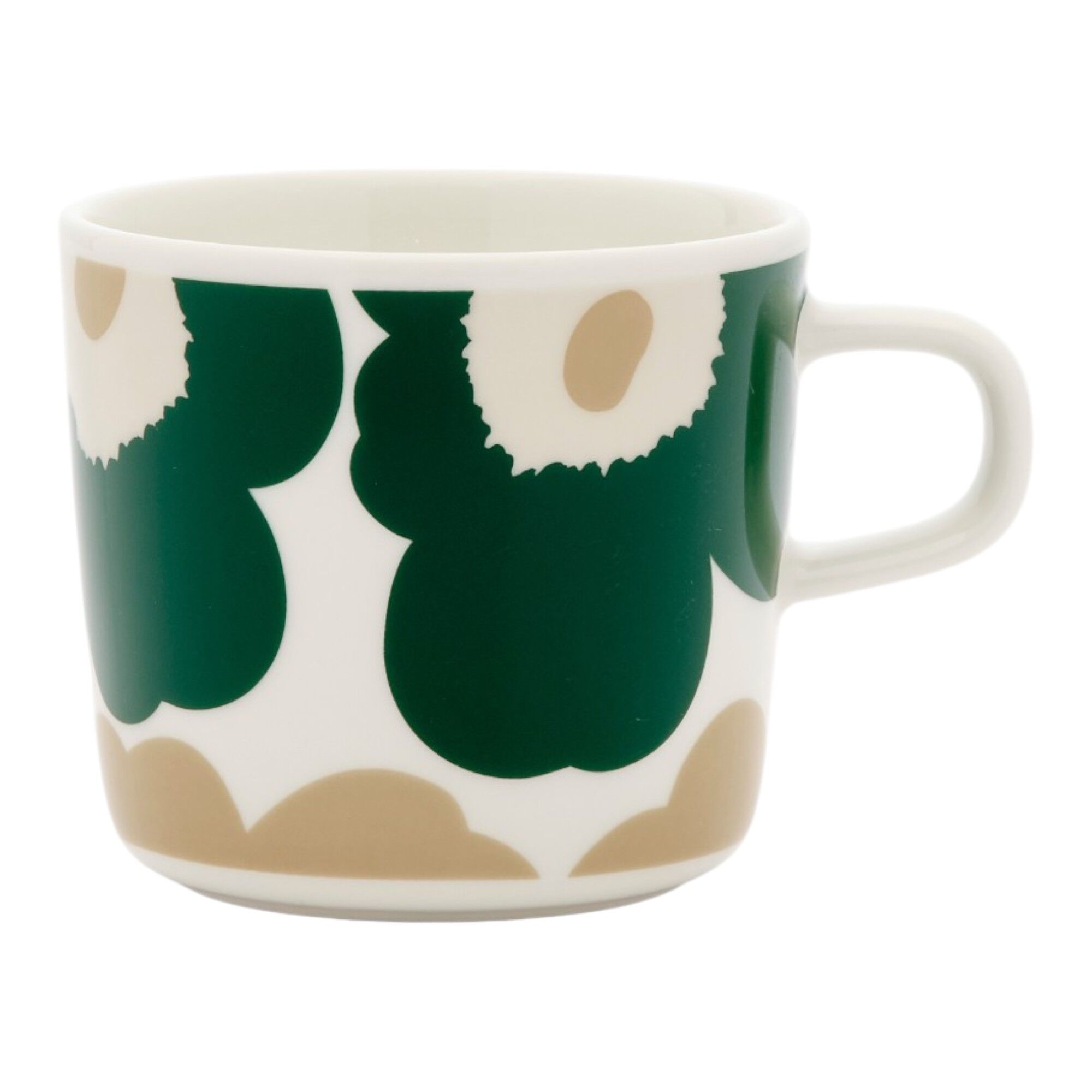 Marimekko Oiva Unikko Kaffekop   Dl  Grøn Beige Sand