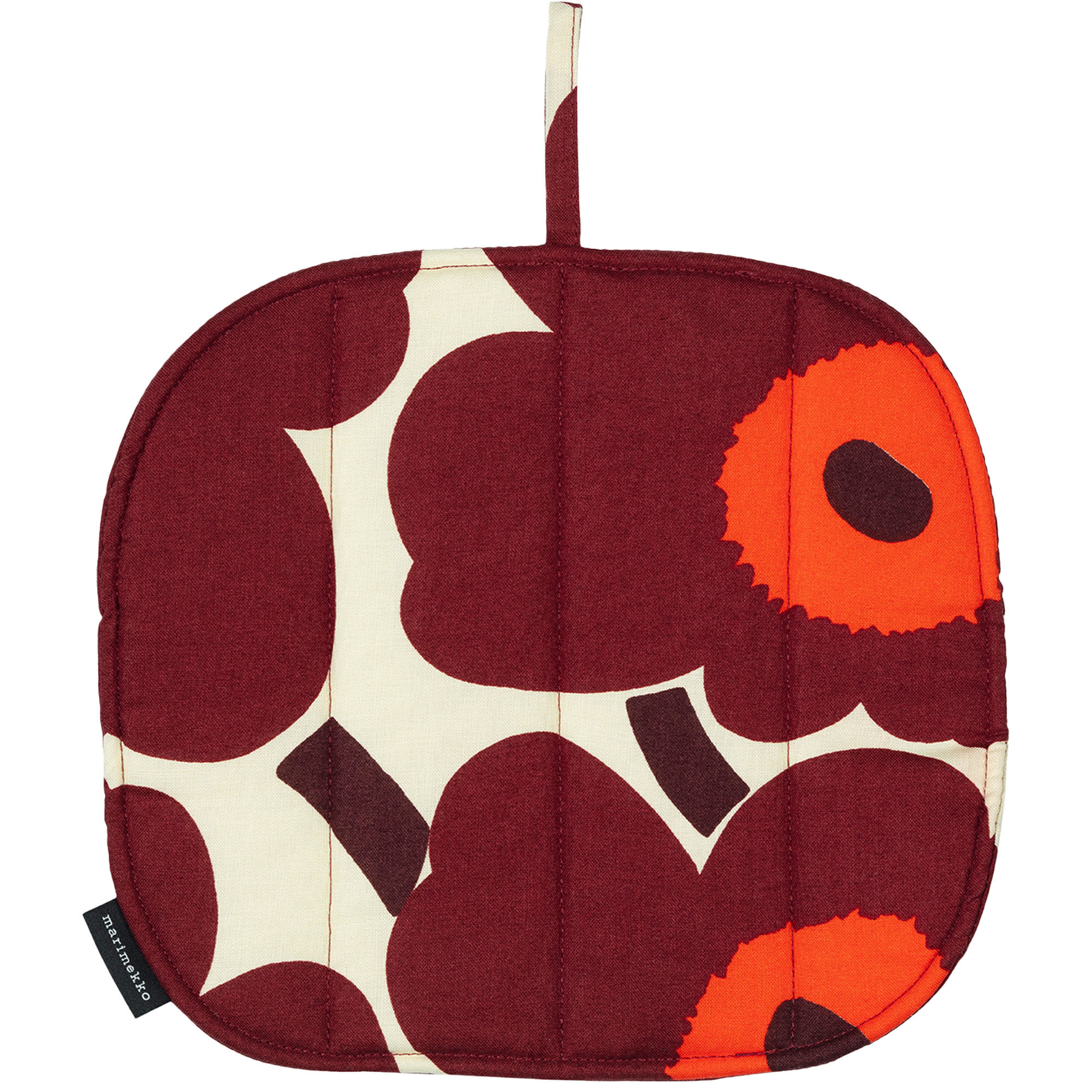 Marimekko Pieni Unikko Grydelap  Vanilje Vinrød Rød