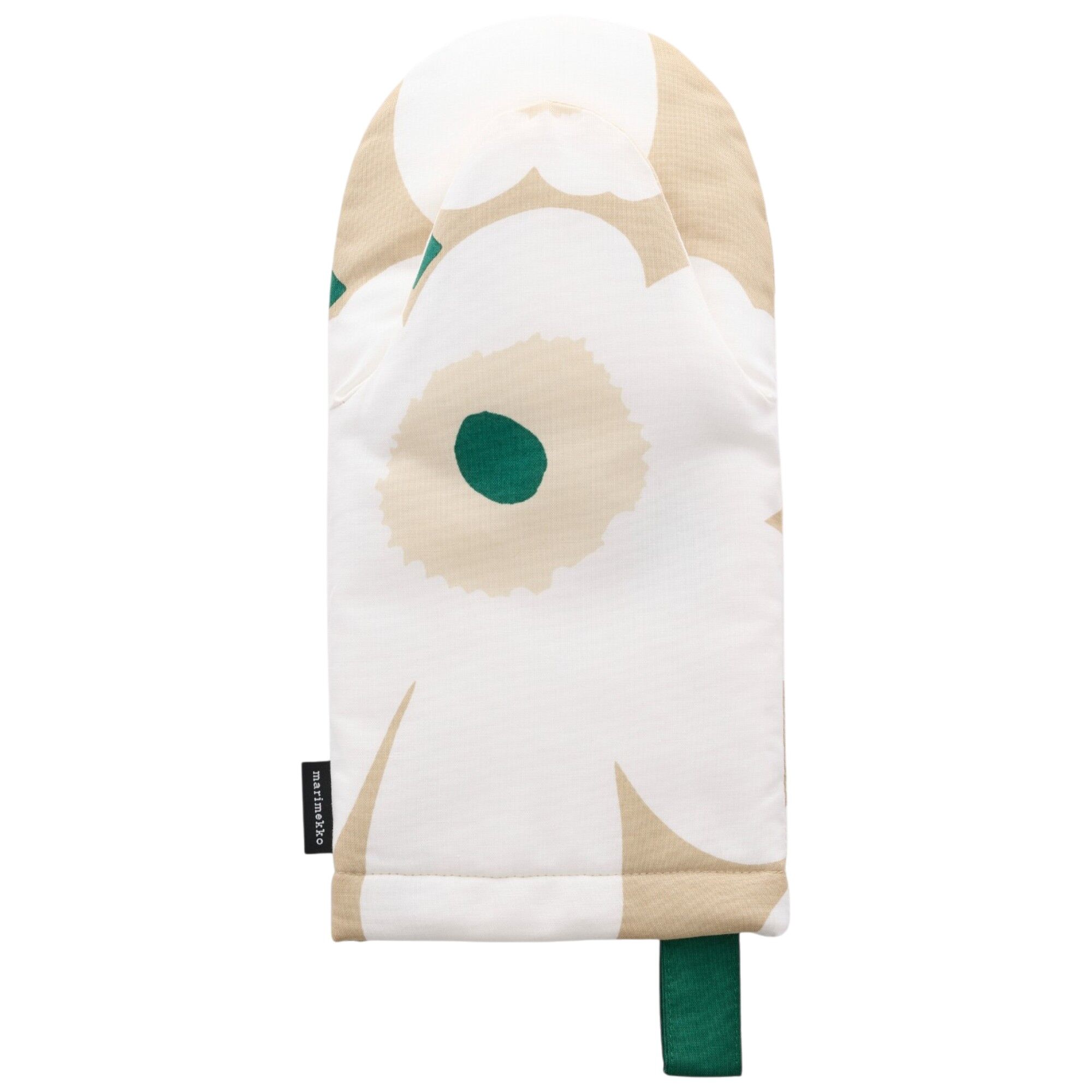 Marimekko Pieni Unikko Grydvante 31      15 Cm  Sand Hvid Hø Smaragd