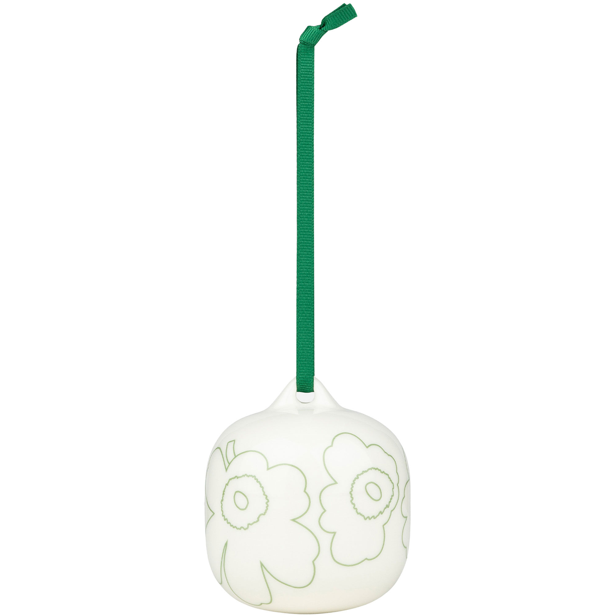 Marimekko Piirto Unikko Vedhæng  Hvid Grøn