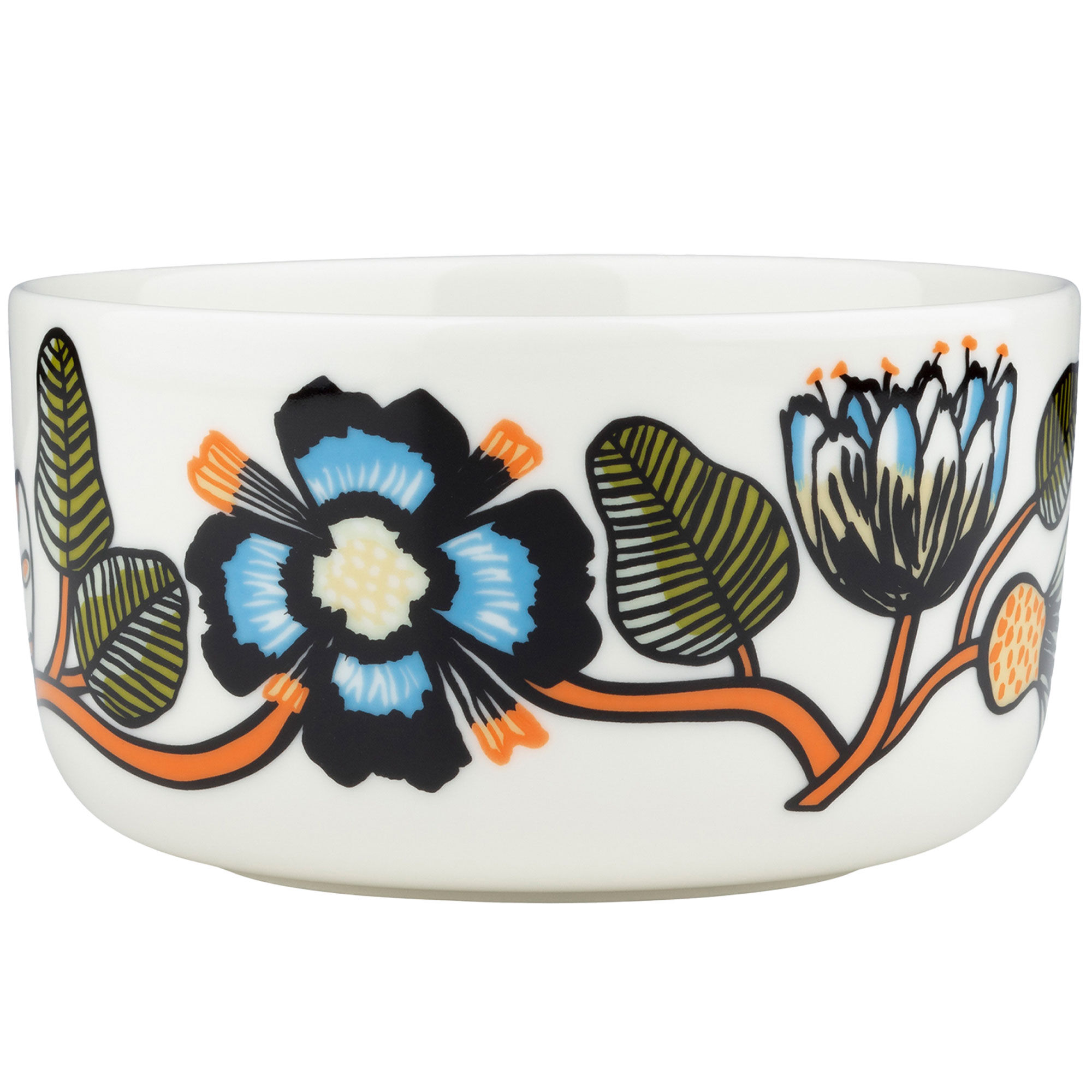 Marimekko Tiara Skål   Dl  Hvid Grøn Orange