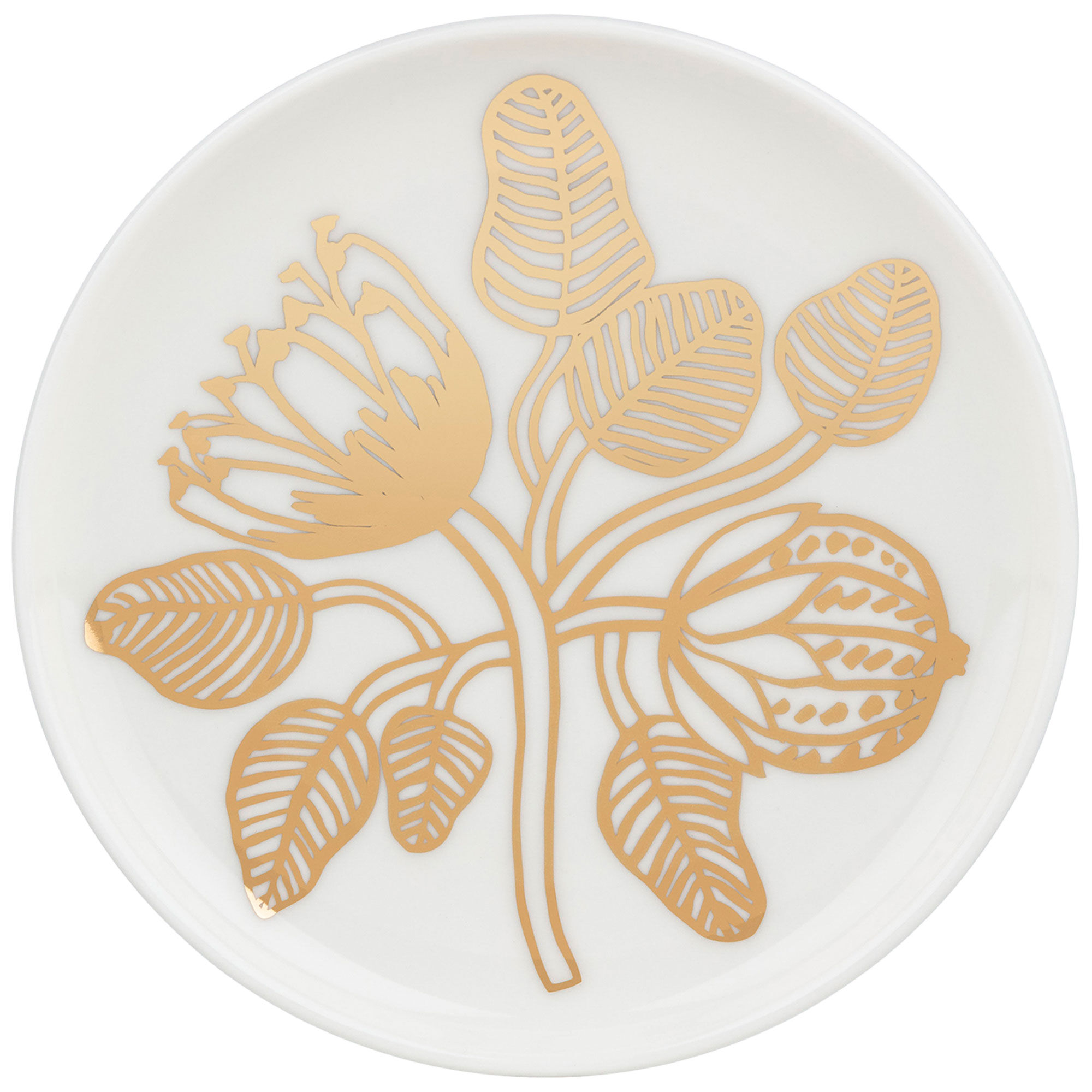 Marimekko Tiara Tallerken 13   Cm  Hvid Guld