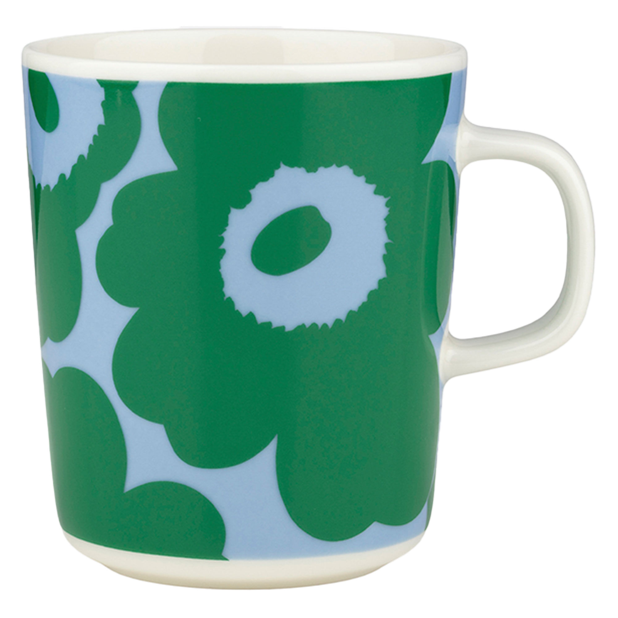 Marimekko Unikko Mugg     Dl  Vit Grön Ljusblå