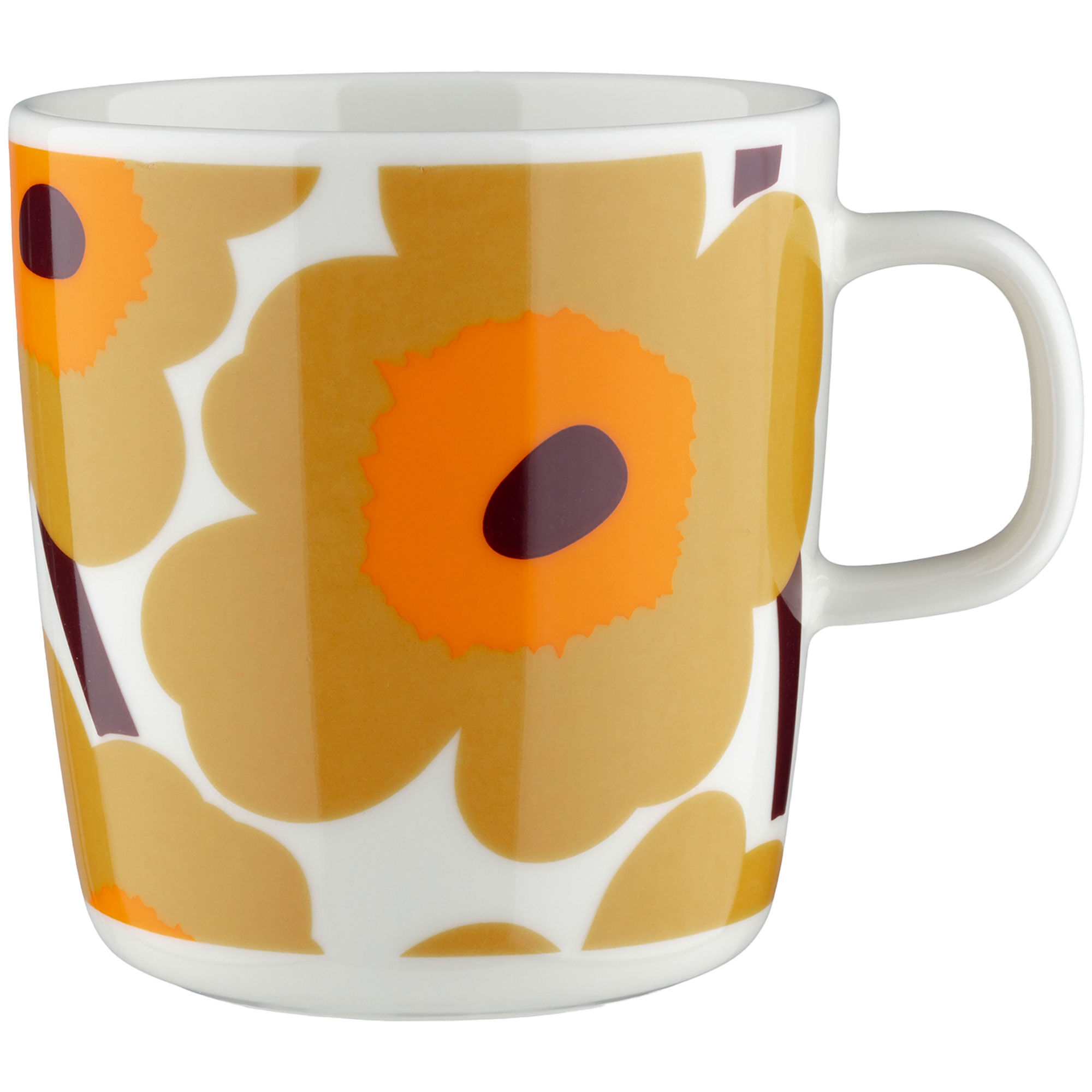 Marimekko Unikko Krus   Dl  Hvid Karamel Orange