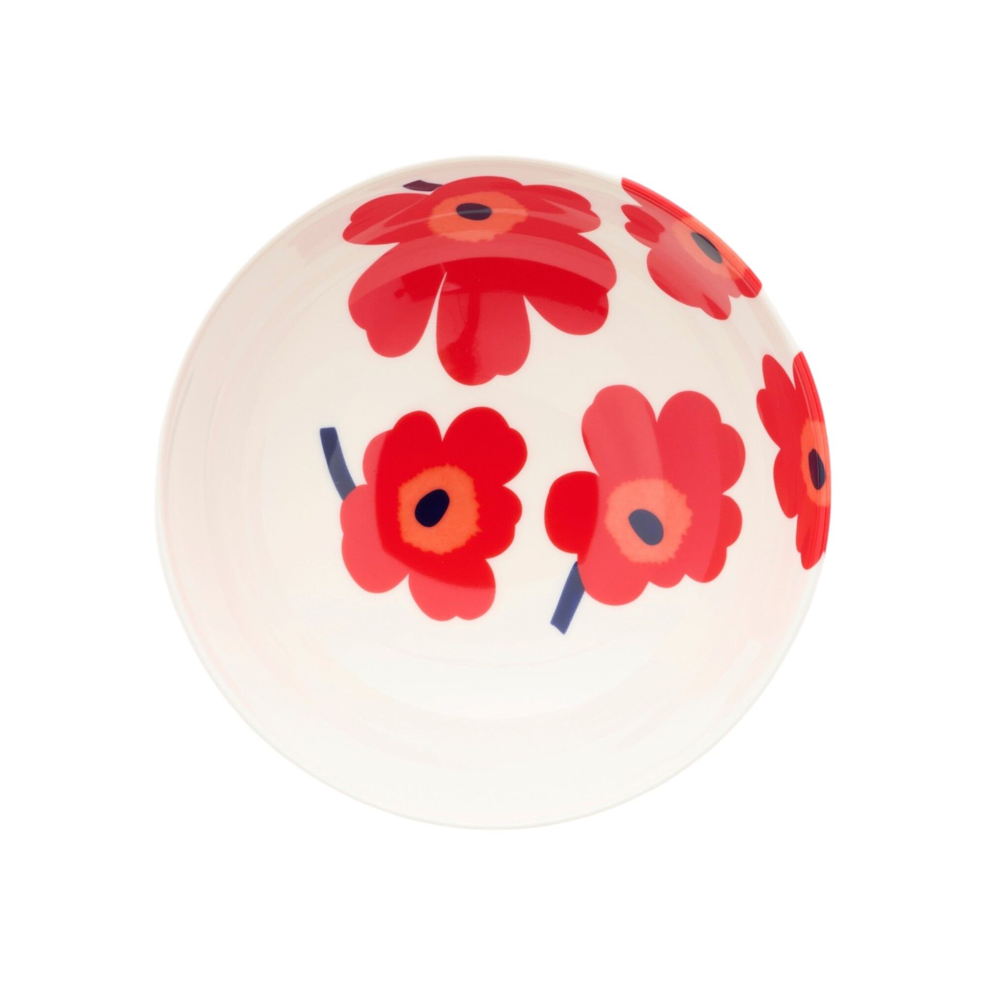 Marimekko Unikko Oiva Serveringsskål     Liter  Hvid Rød Blå