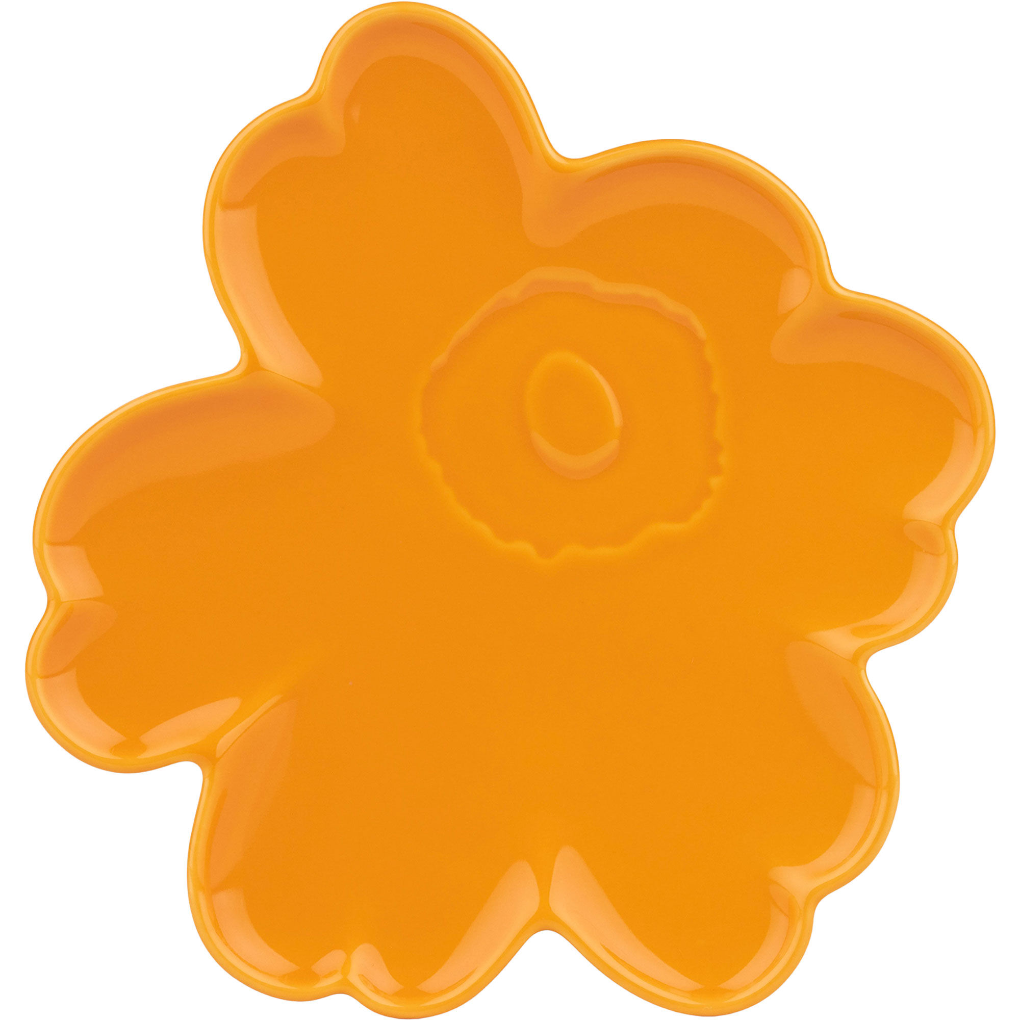 Marimekko Unikko Shape Tallerken 20 Cm  Gul