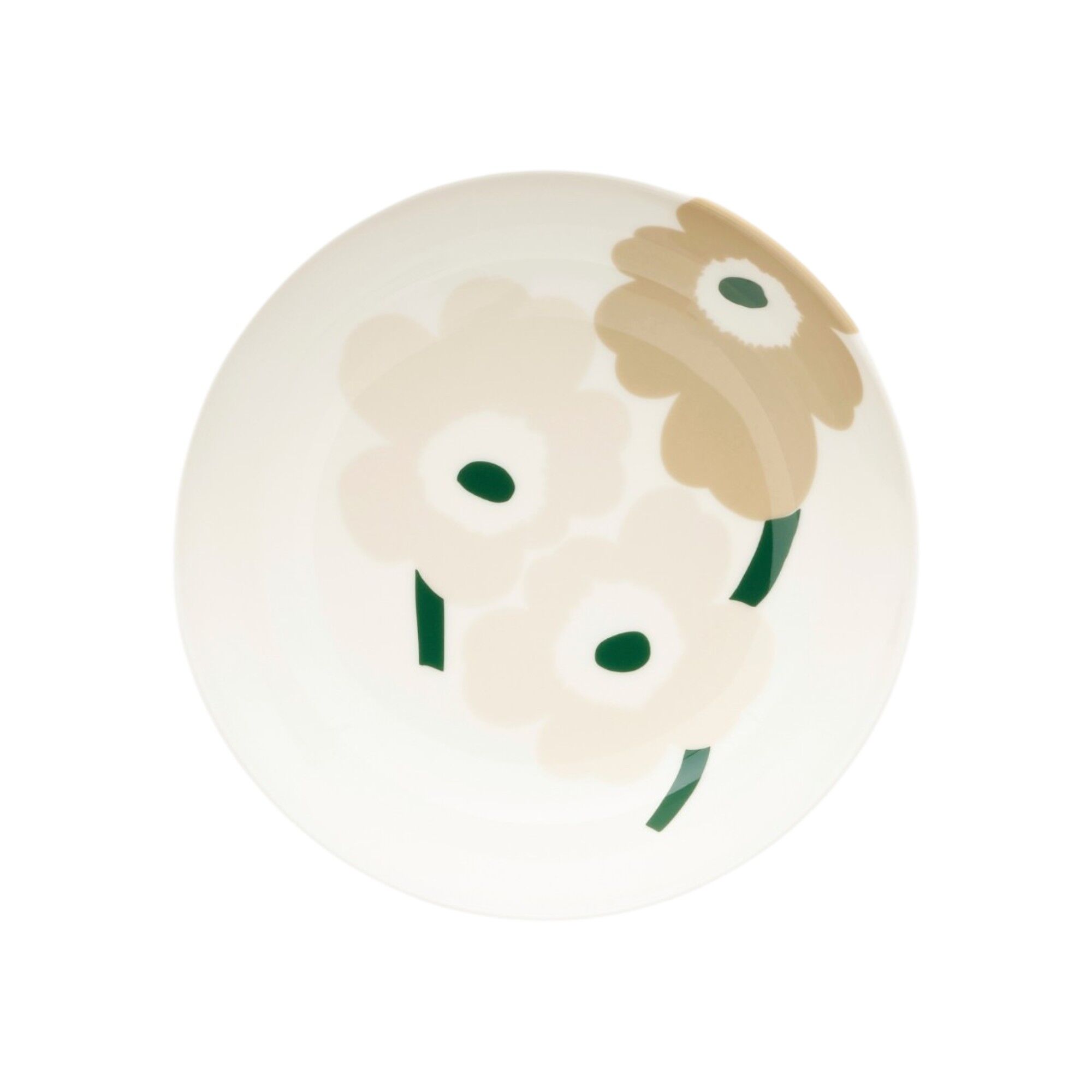 Marimekko Unikko Skål 16 Cm  Beige Hvid Sand Mørkegrøn