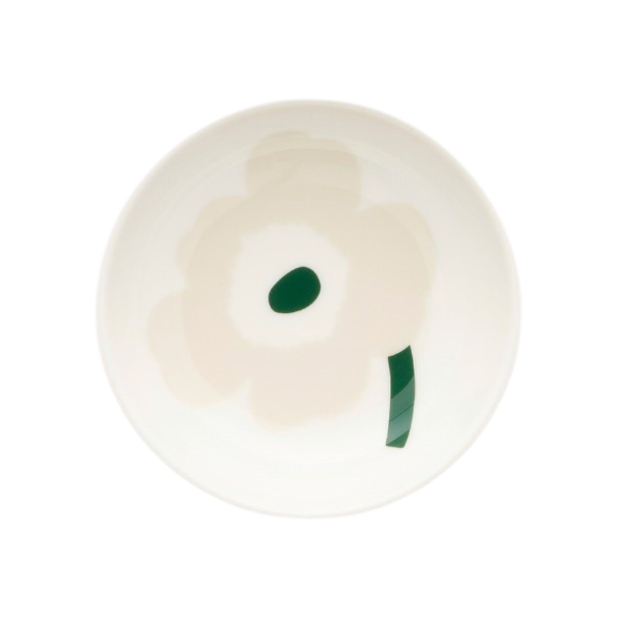 Marimekko Unikko Skål   Cm  Beige Hvid Sand Mørkegrøn