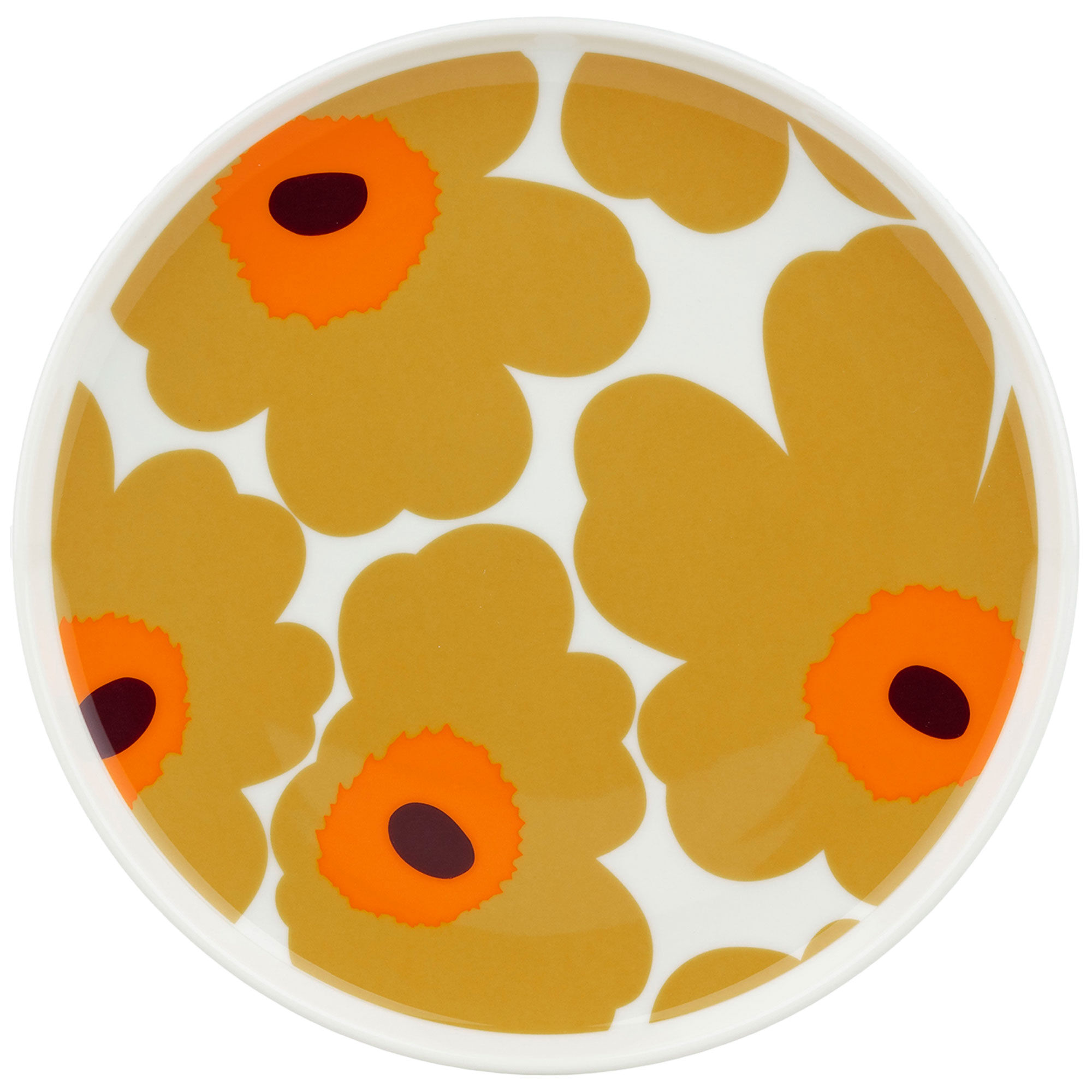 Marimekko Unikko Tallerken 20 Cm  Hvid Karamel