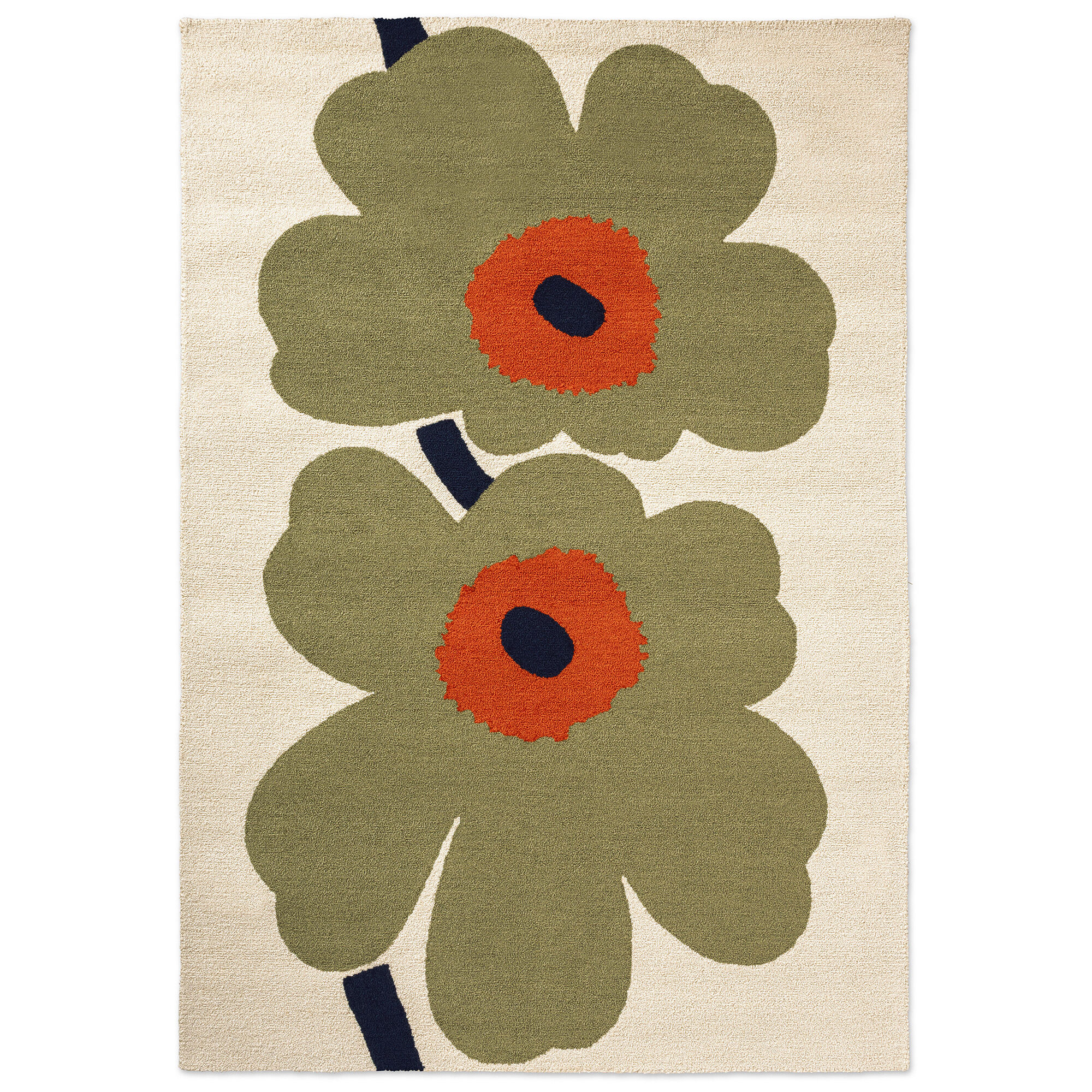Marimekko Unikko 60-års Jubilæum Udendørstæppe 140   200 Cm  Støvet Grøn
