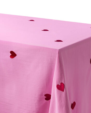Midnatt Midnats Pink Hearts Dug 180x145 Cm  Lyserød