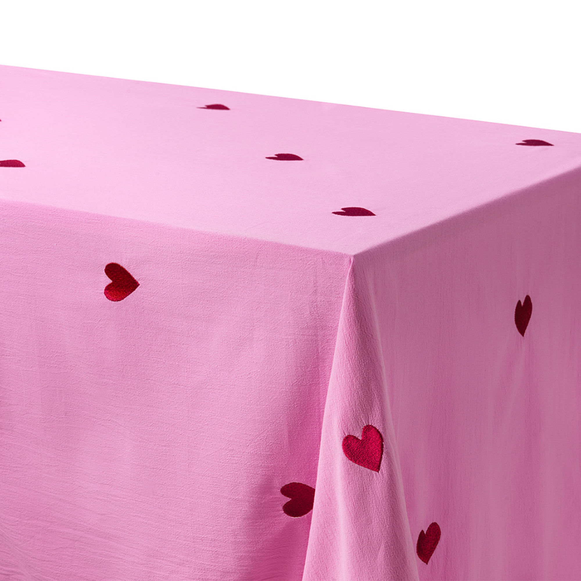 Midnatt Pink Hearts Dug 250x145 Cm  Rosa