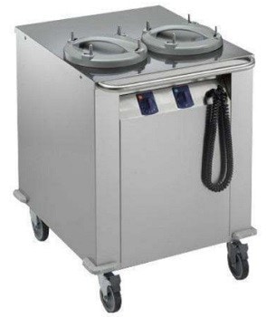 Mobil Tallerken Og Kurvedispenser Med Varme 2xø-255mm