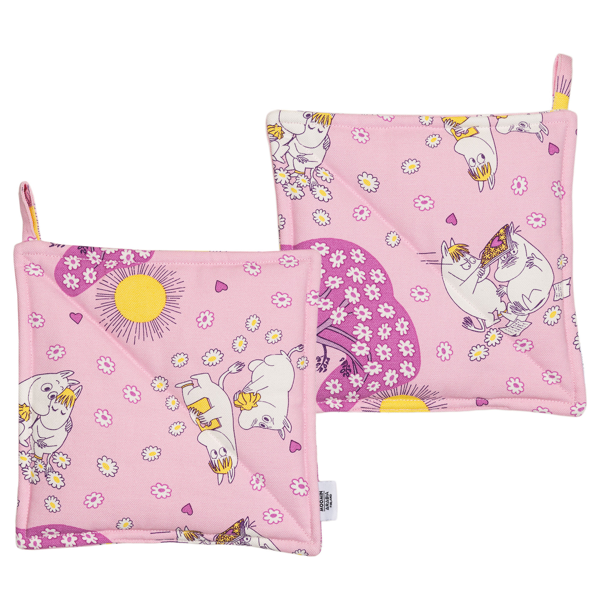 Moomin Arabia Forelskede Grydelapper 22ã 22 Cm  Lyserød