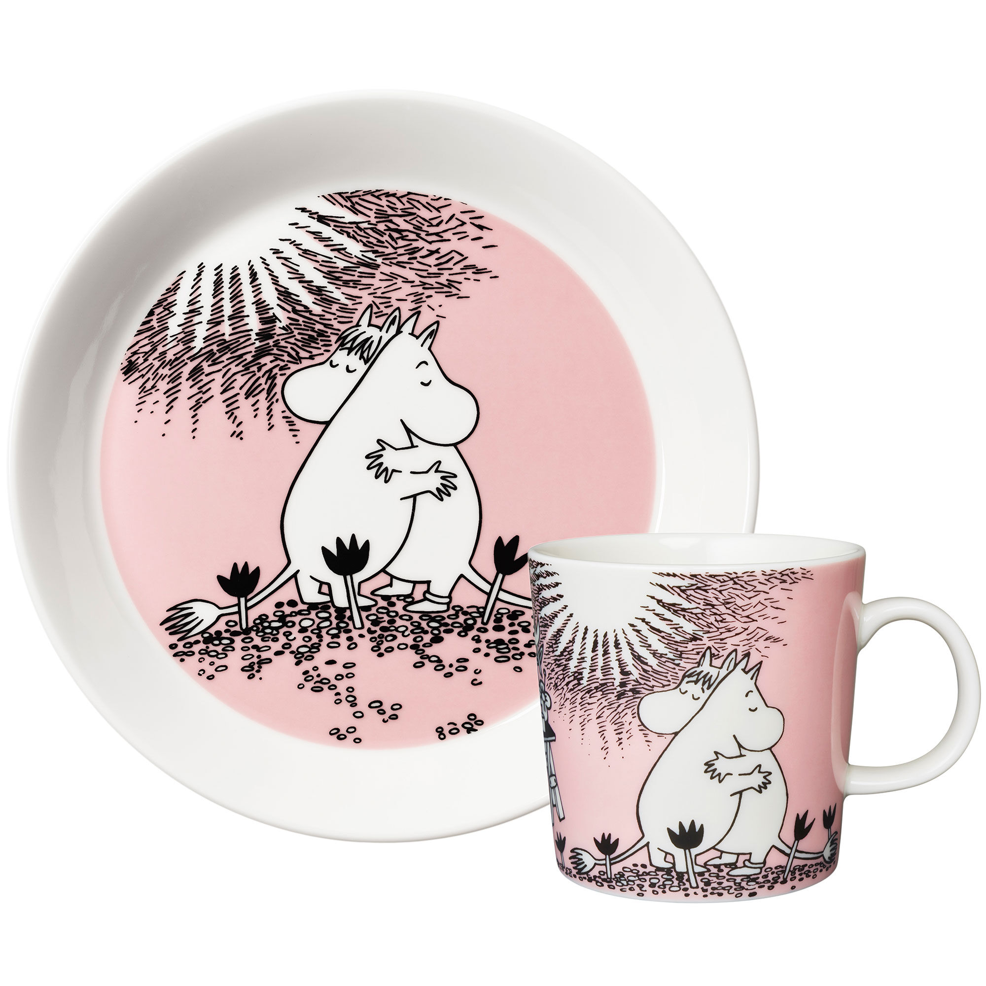 Moomin Arabia Kærlighed 30 Krus   Tallerken Sæt