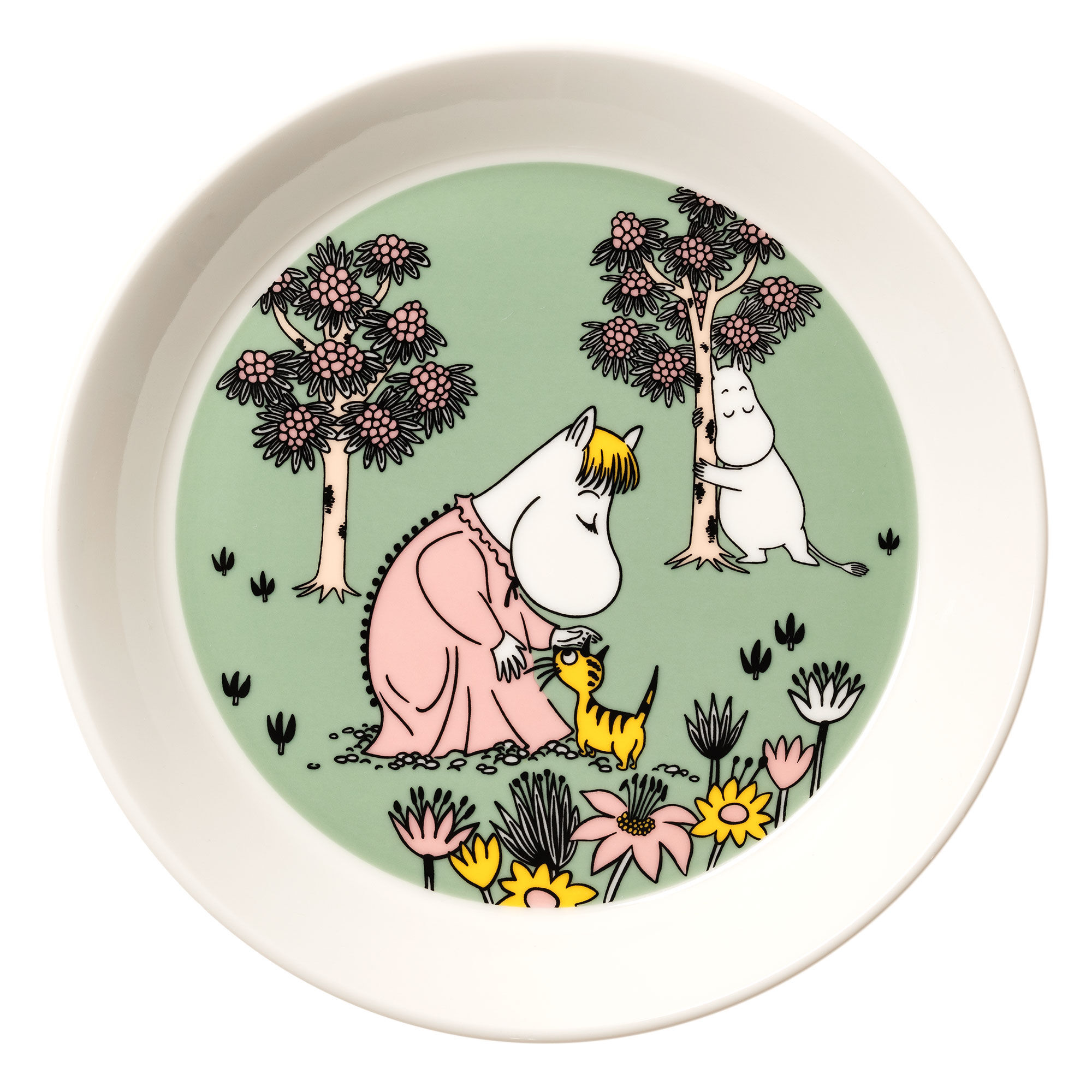 Moomin Arabia Omtanke Tallerken ø19 Cm  Grøn
