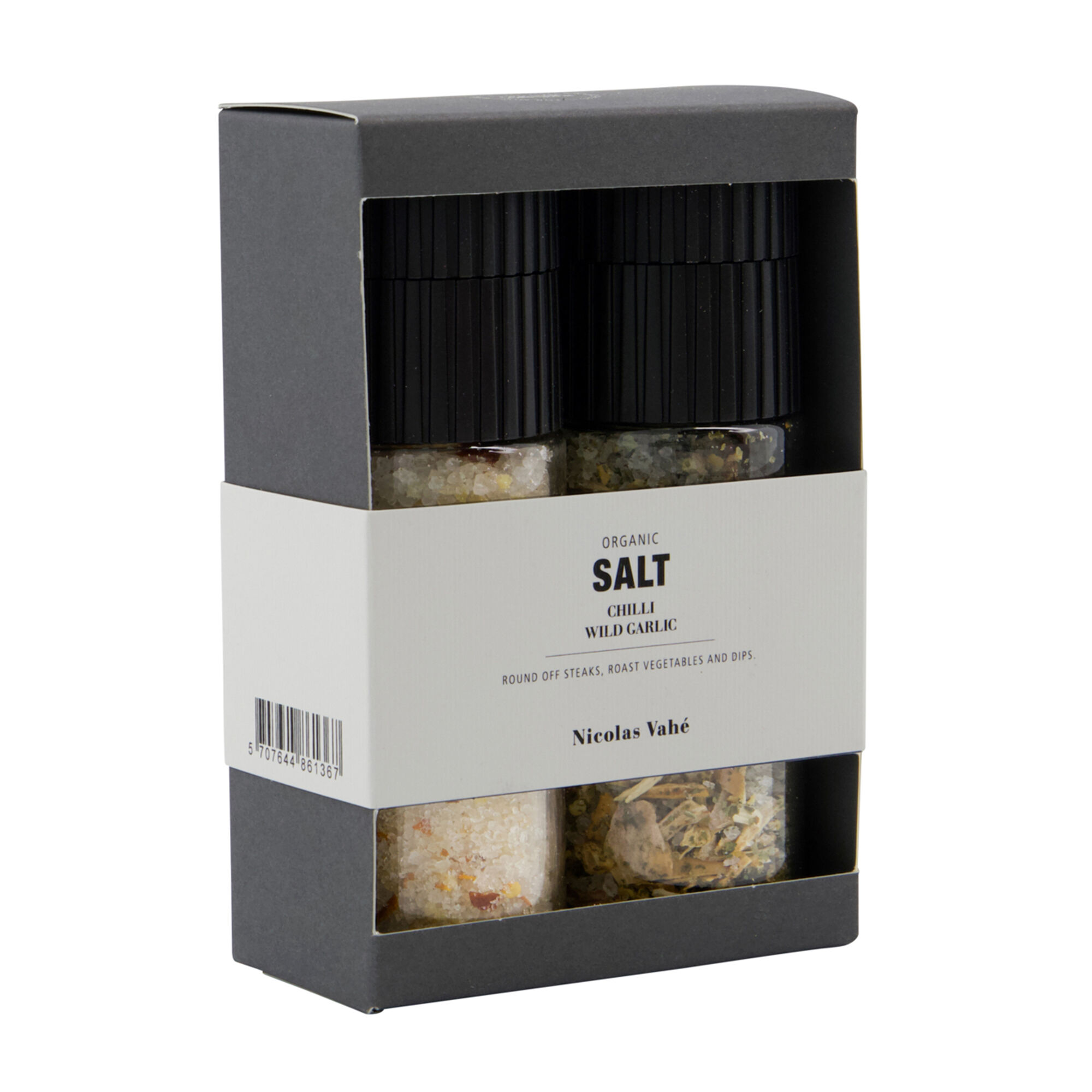 Nicolas Vahé Gavesæt  Organic Chilli Salt   Wild Garlic