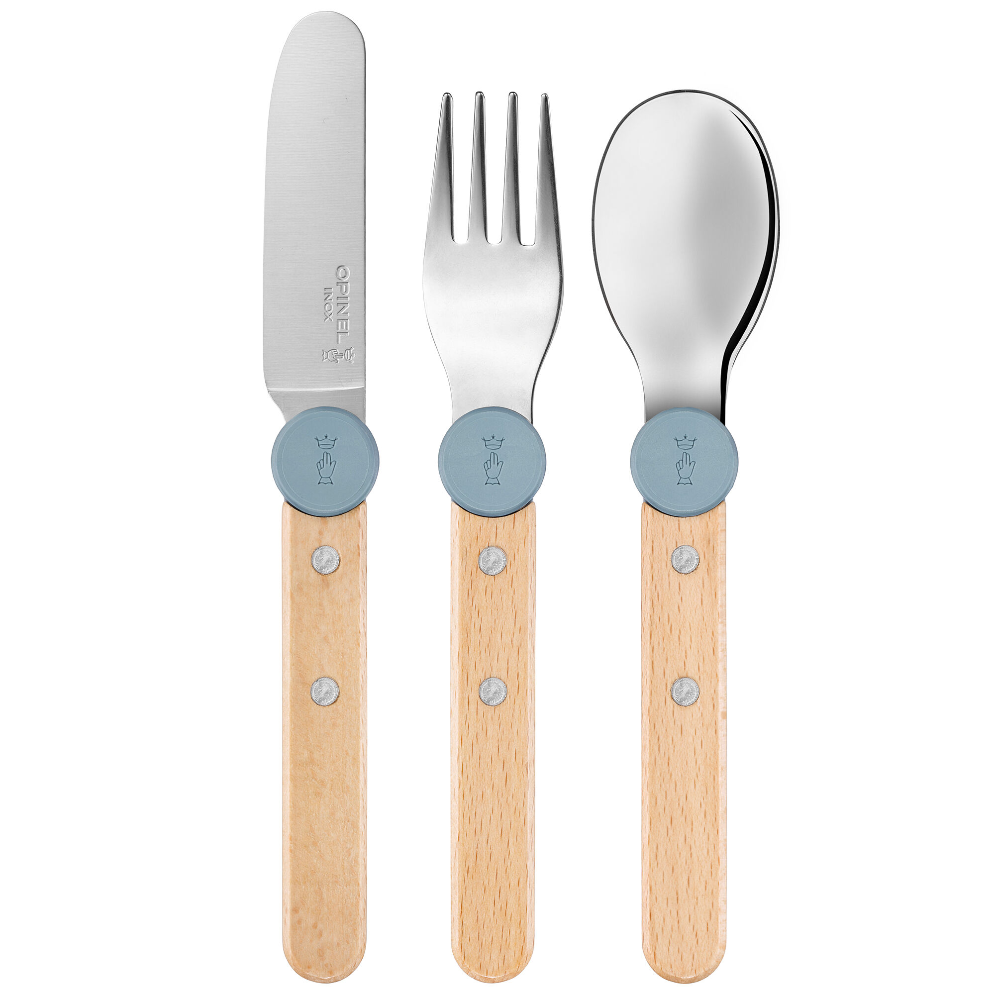 Opinel Le Petit Gourmet Børnebestik  Rain Blue