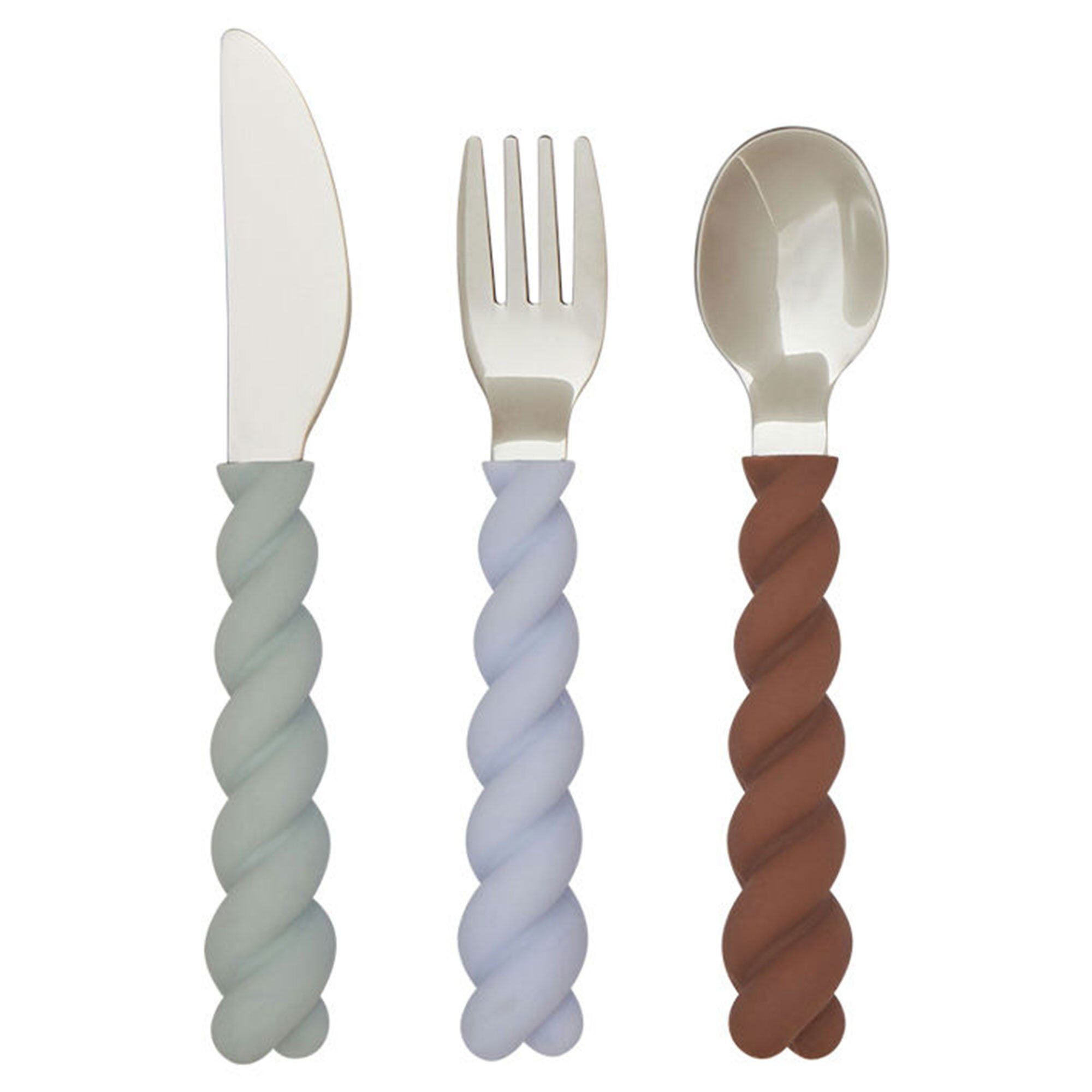 Oyoy Mini Mellow Børnebestik  Mint Choko Blue