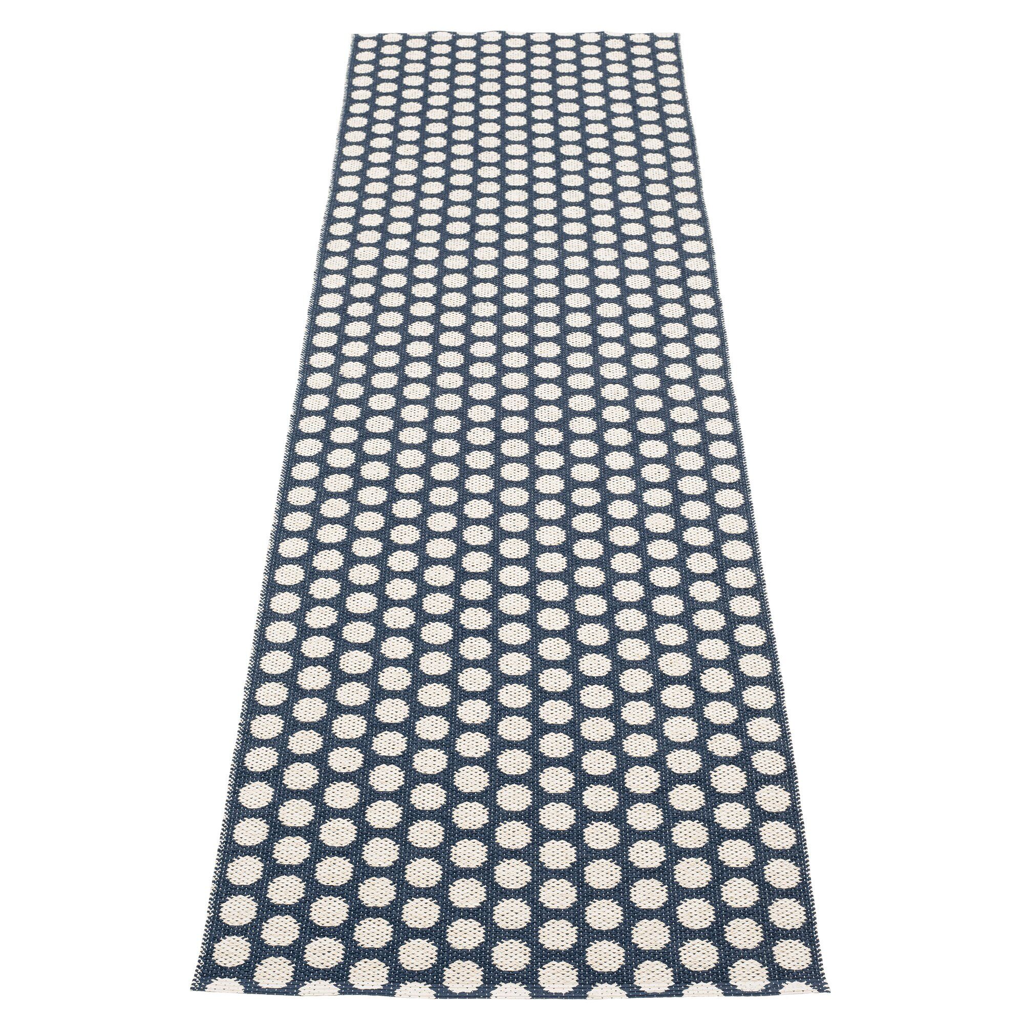 Pappelina Noa Gulvtæppe 70 Cm   250 Cm  Dark Blue Vanilla