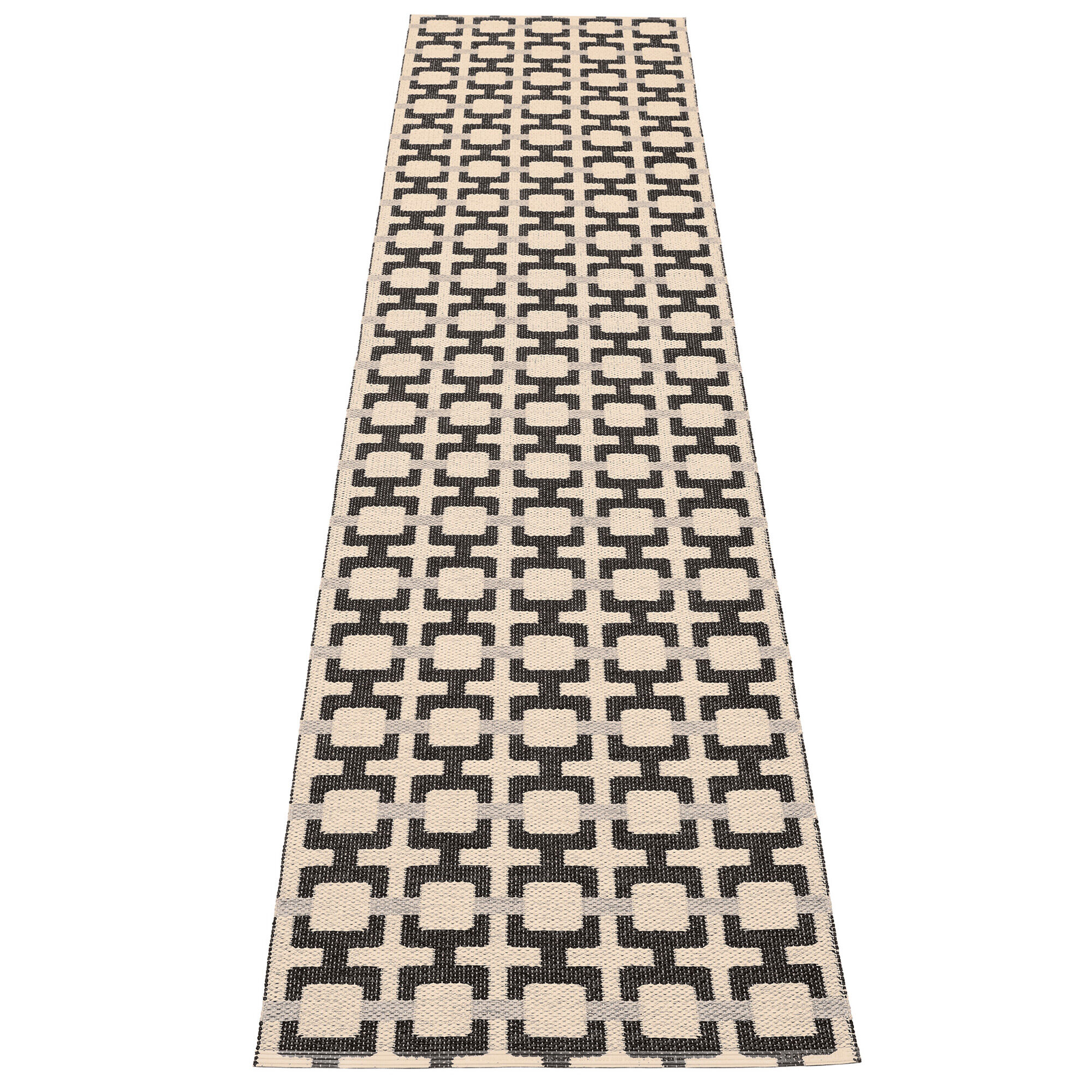 Pappelina Tom Gulvtæppe 300   70 Cm  Black Cream Grey