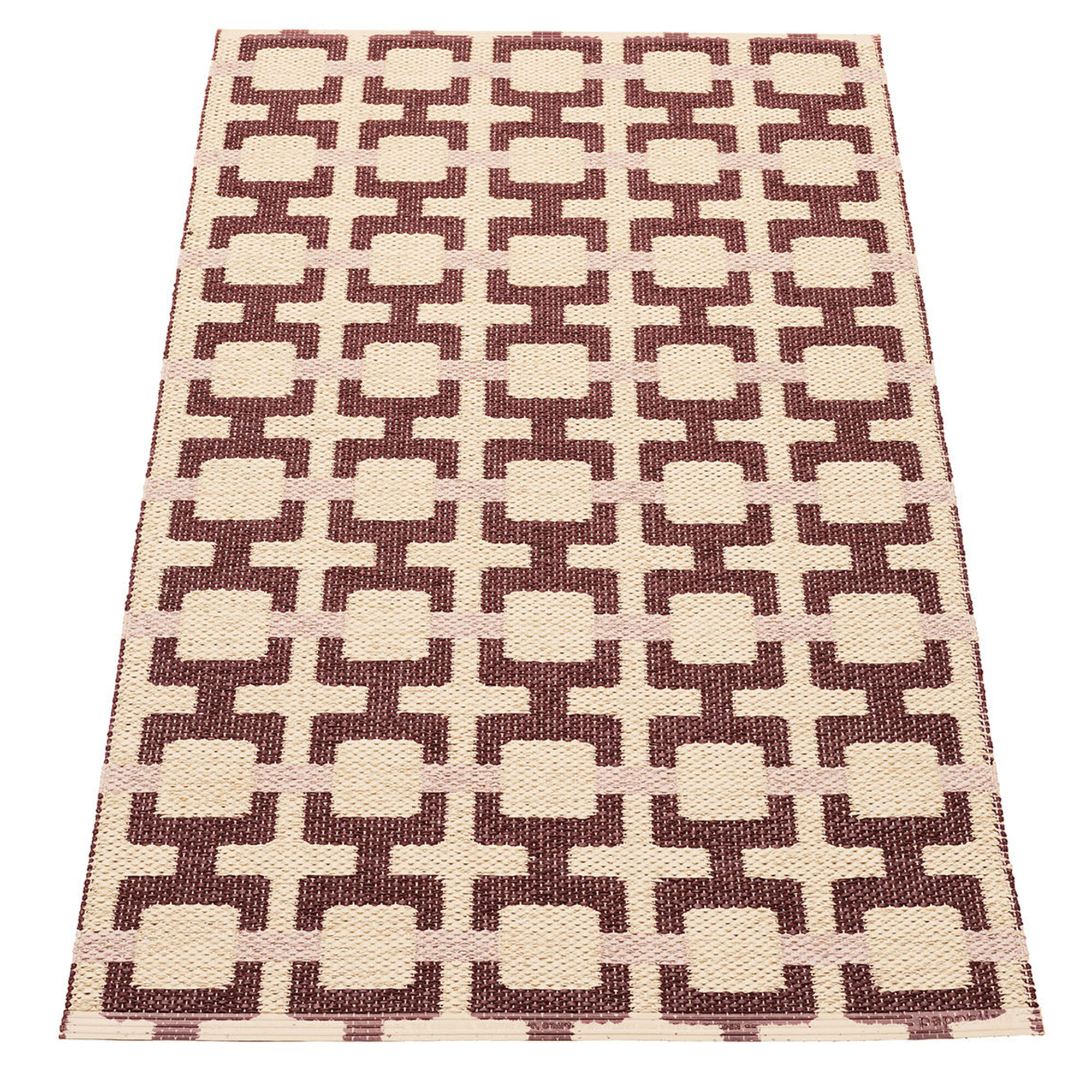 Pappelina Tom Gulvtæppe 120   70 Cm  Burgundy Cream Rose