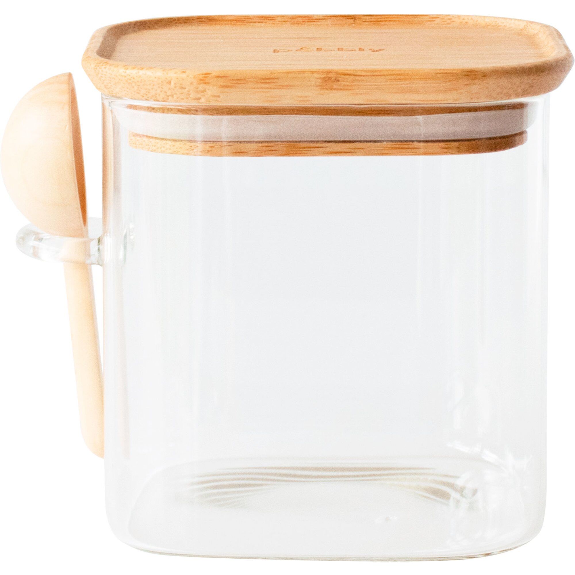 Pebbly Opbevaringsglas Med Bambuslåg Og Måleske 800 Ml