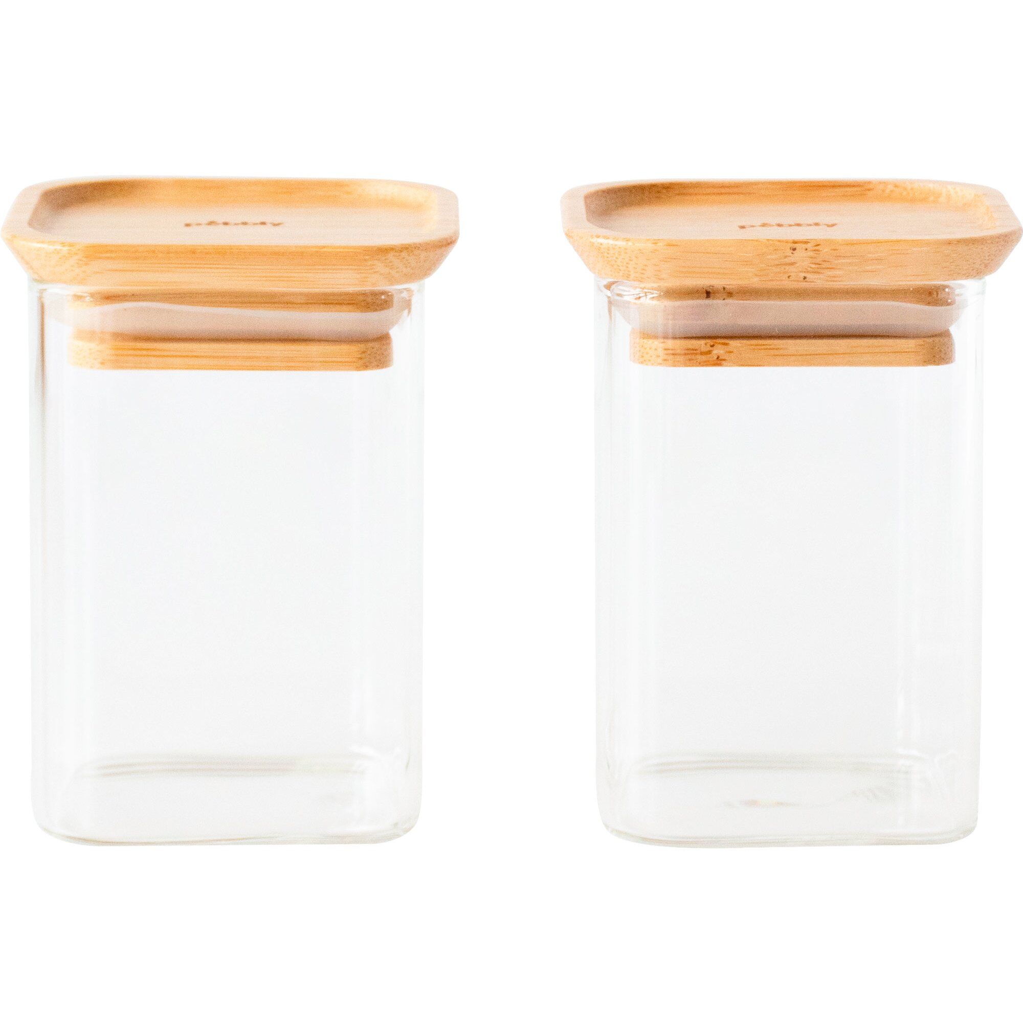 Pebbly Opbevaringsglas Med Bambuslåg  -small    Stk