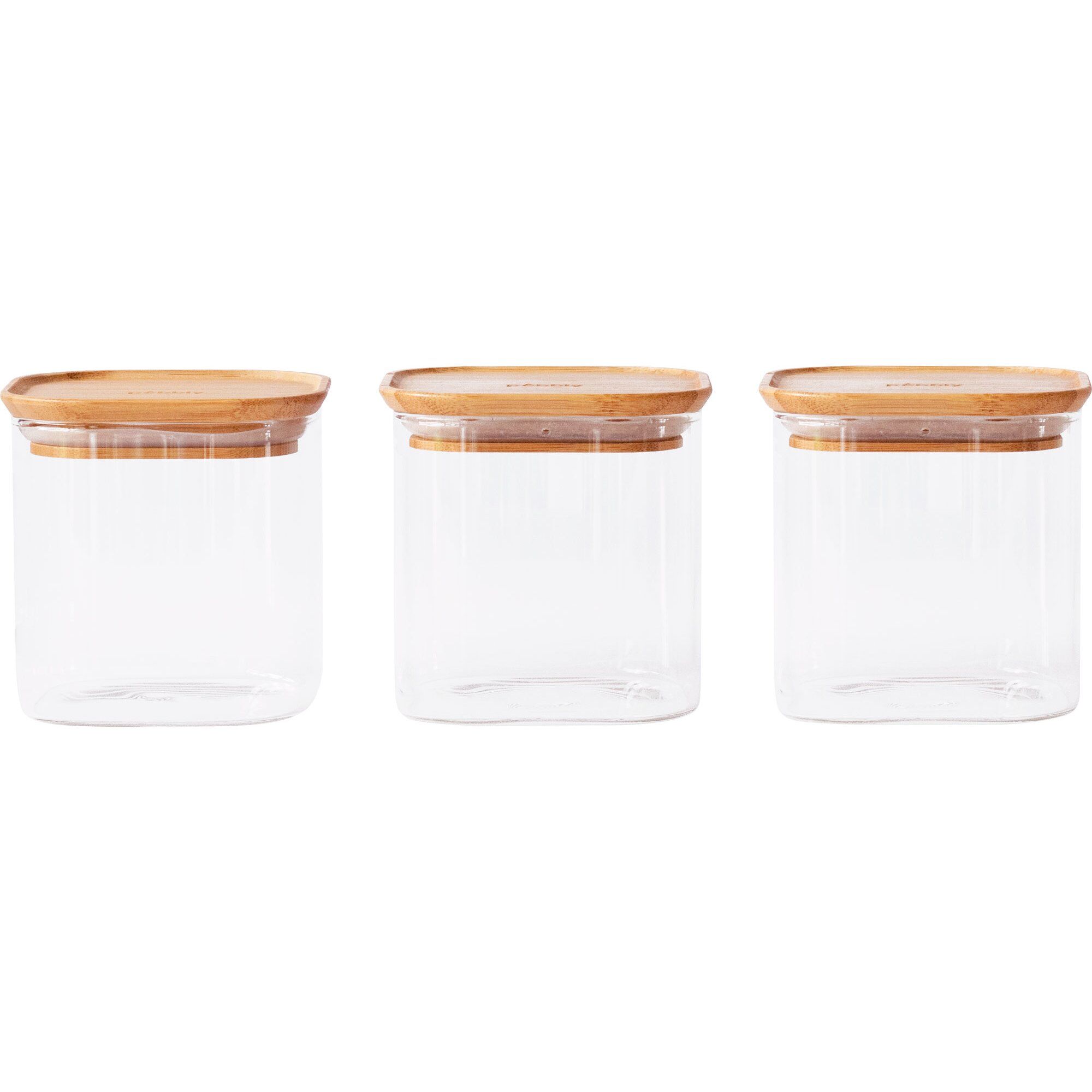 Pebbly Stabelbar Opbevaringsglas 800 Ml  Bambus Glas    Stk