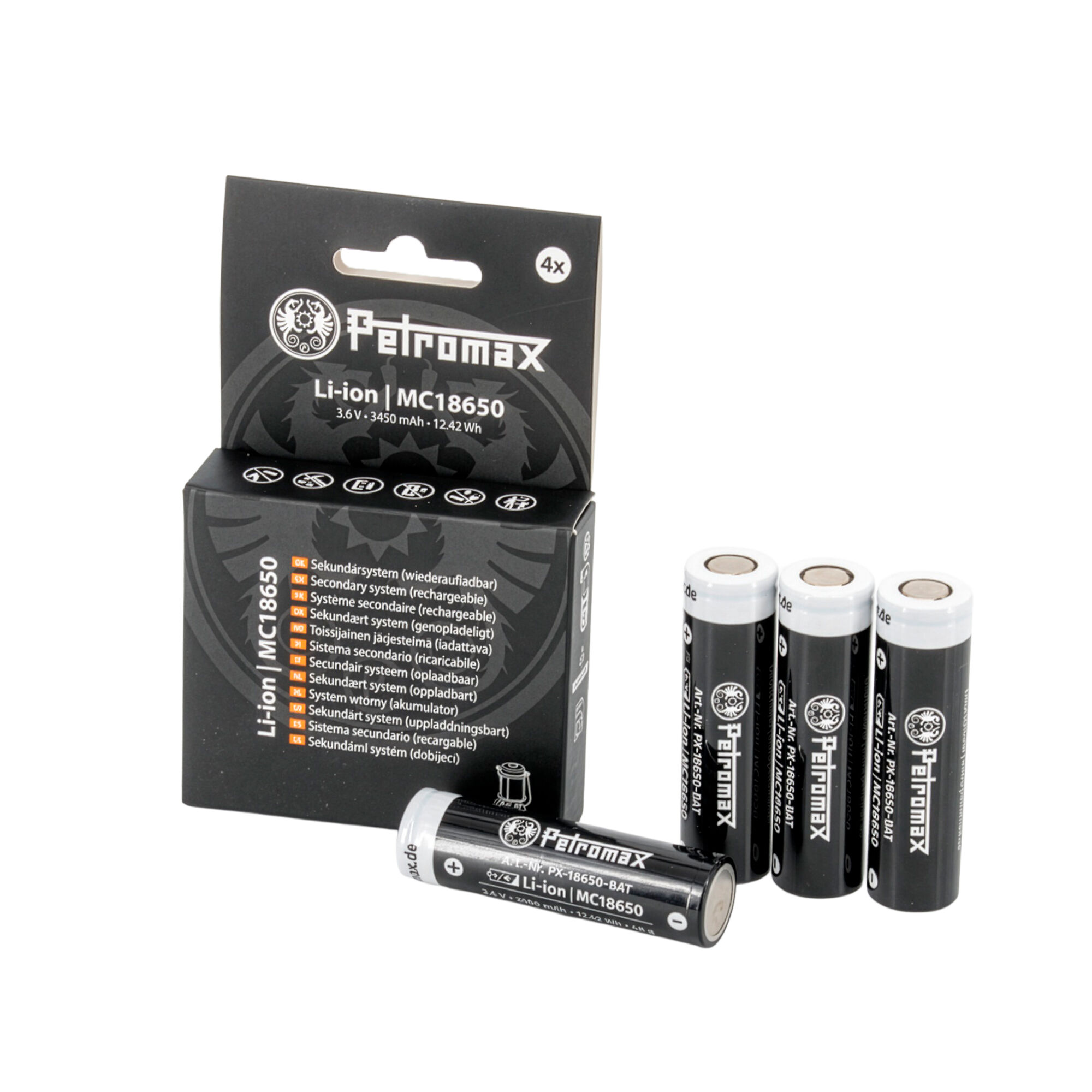 Petromax Genopladelige Batterier 18650    Stk