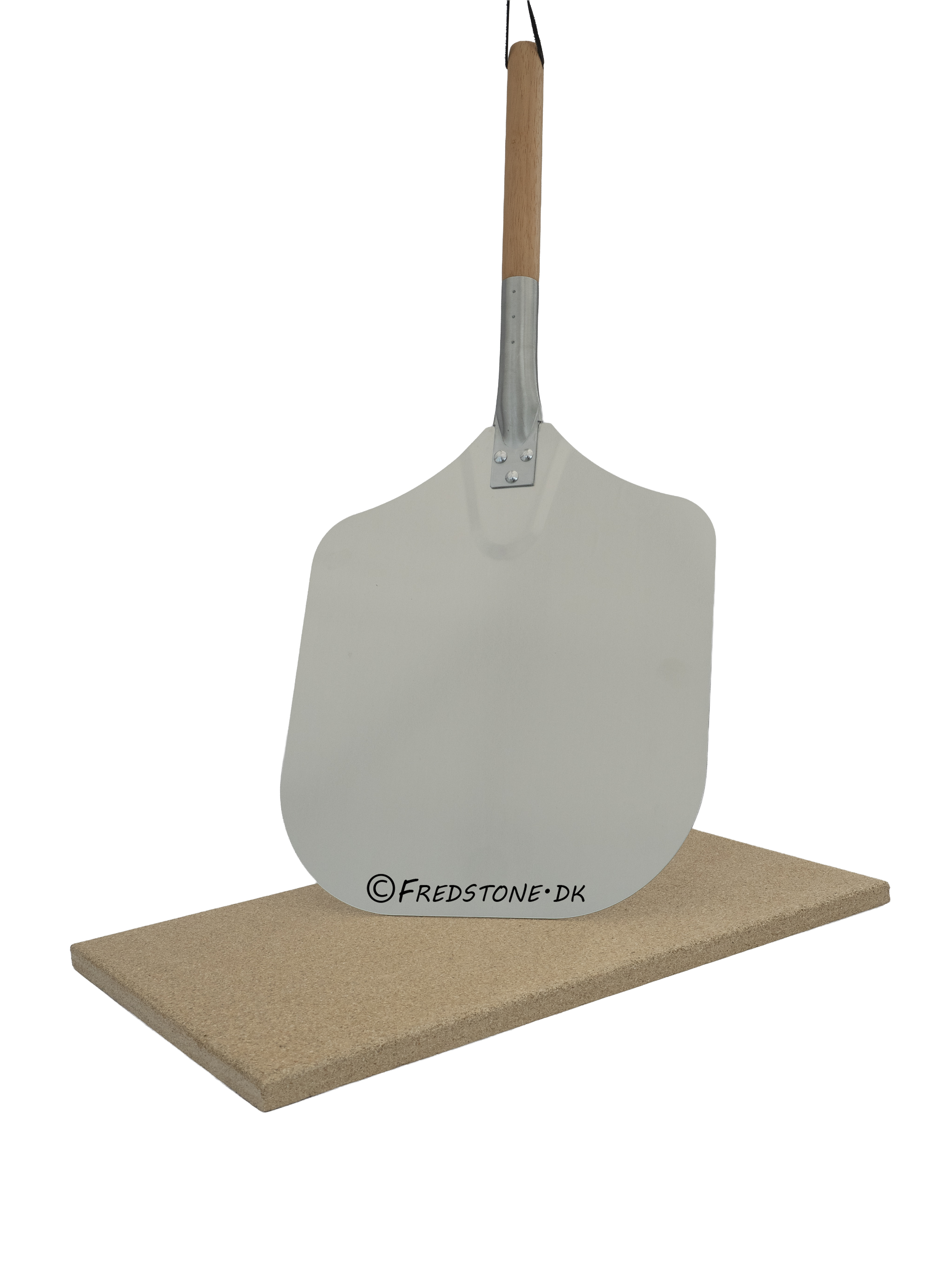 Pizzakit: Fredstone Pizzasten 44     30         Cm  Og Aluminiums Pizzaspade Med Træhåndtag