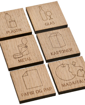 Recollector Skilte Til Kildesortering På Dansk  Træ