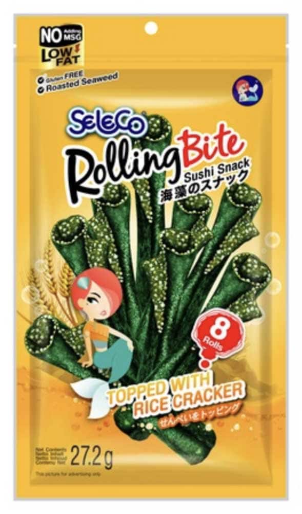 Rolling Bite Seaweed Snack Med Ris