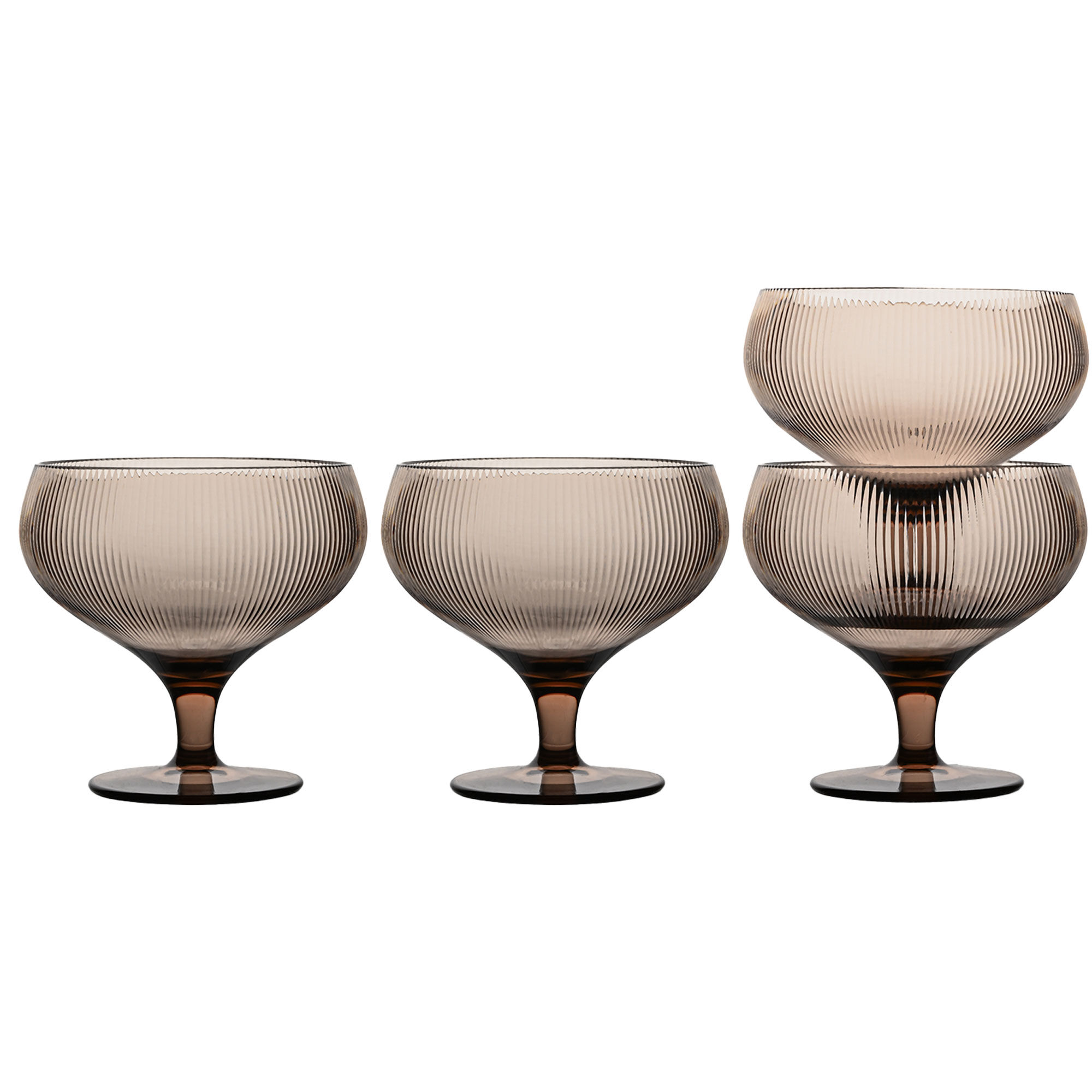Sagaform Billi Champagneglas  Brun    Stk